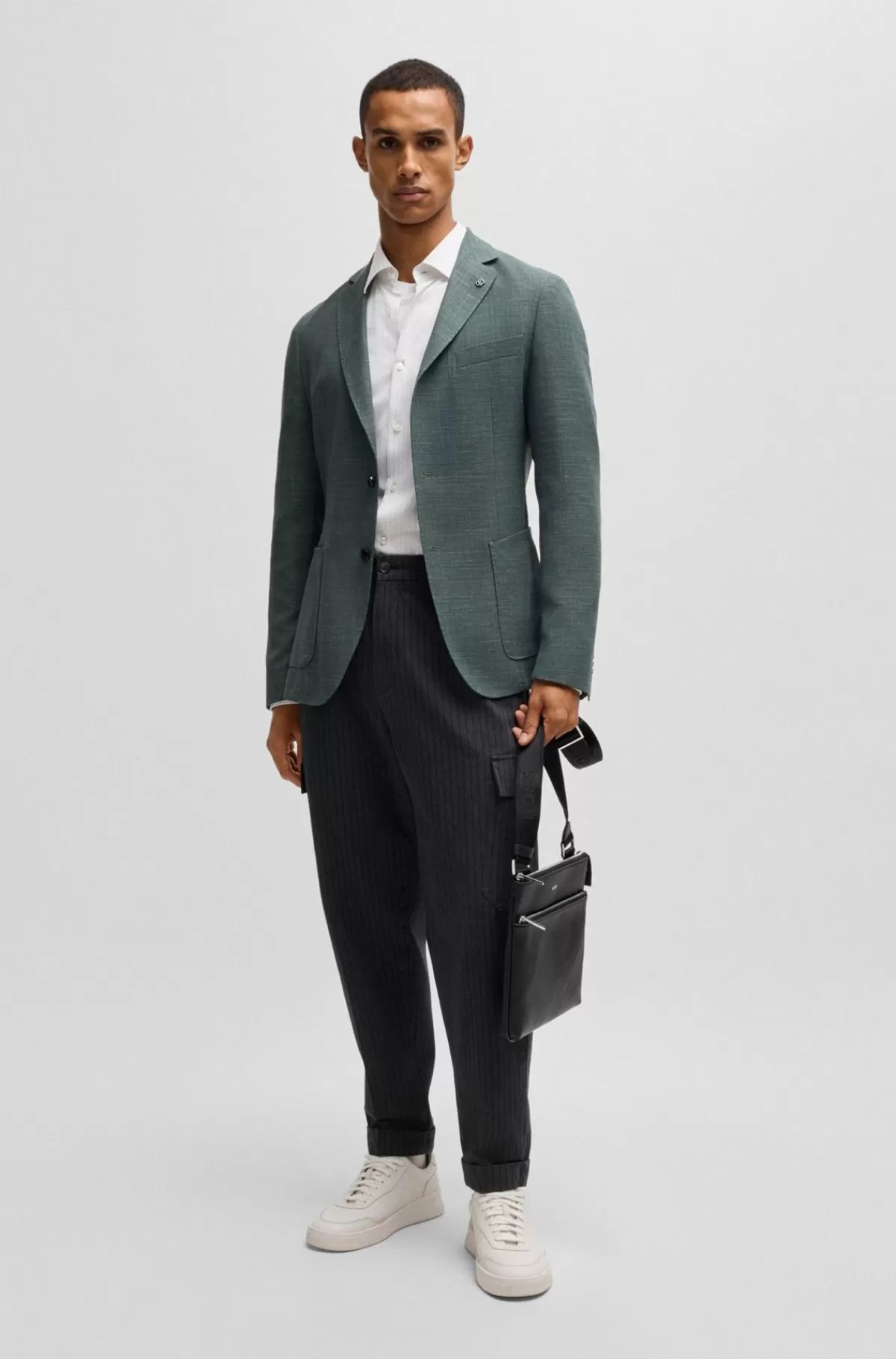 HUGO BOSS Kuverttaske Med Lynlåslukning Og Logo Sort Outlet