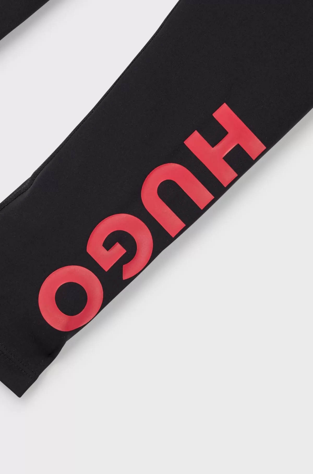 HUGO BOSS Leggings I Stof Med Stræk Med Lodret Logoprint Til Børn Sort Cheap