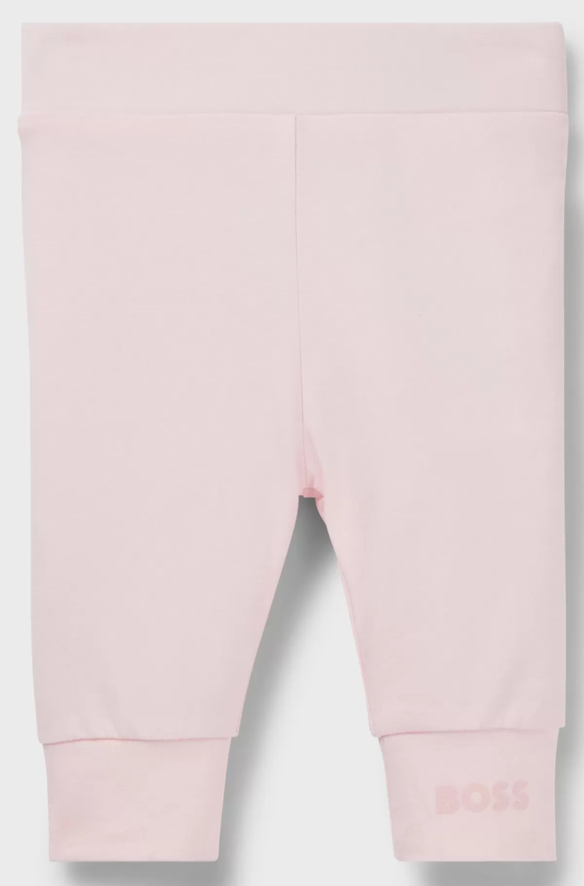 HUGO BOSS Leggings Til Babyer I Bomuld Med Stræk Og Logoprint I Kanten Lys pink Store