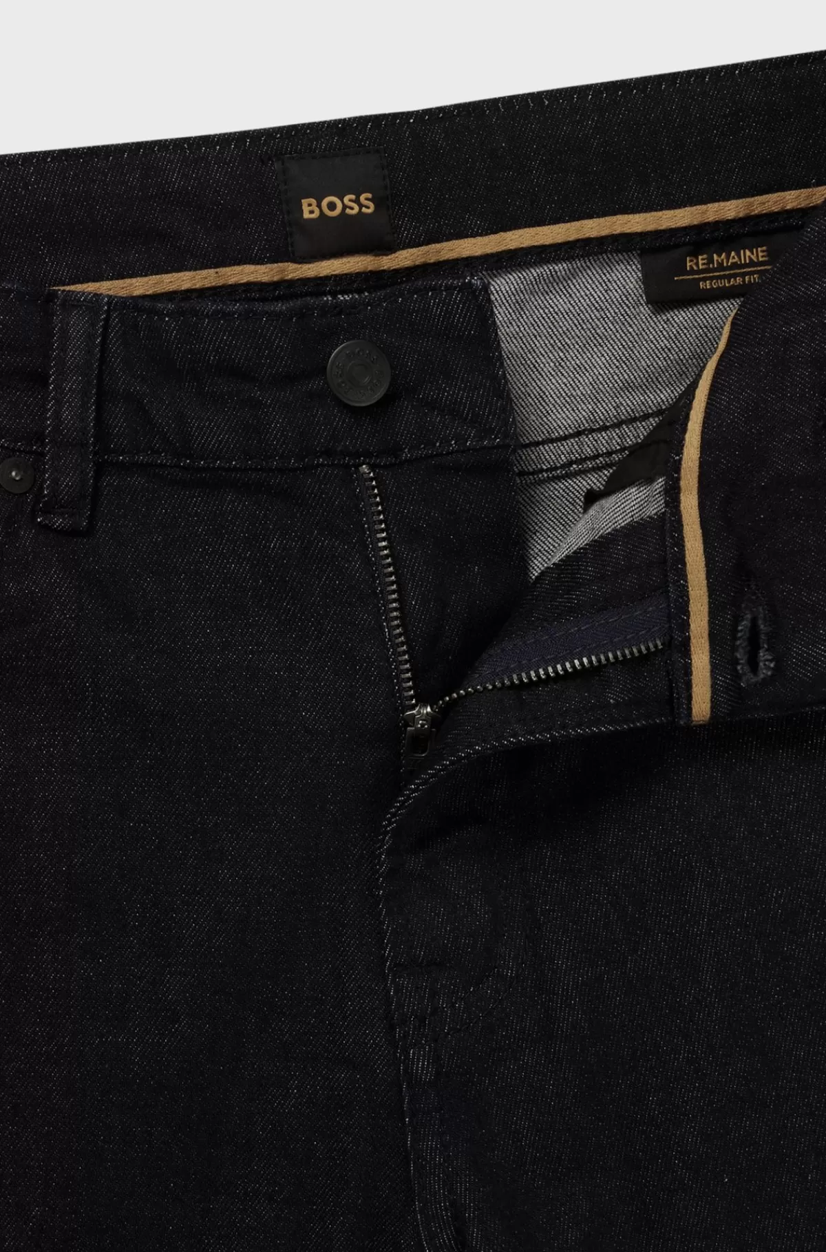 HUGO BOSS Maine Jeans I Regular Fit I En Dyb Indigofarvet Denim Med Behageligt Stræk Mørkeblå Online