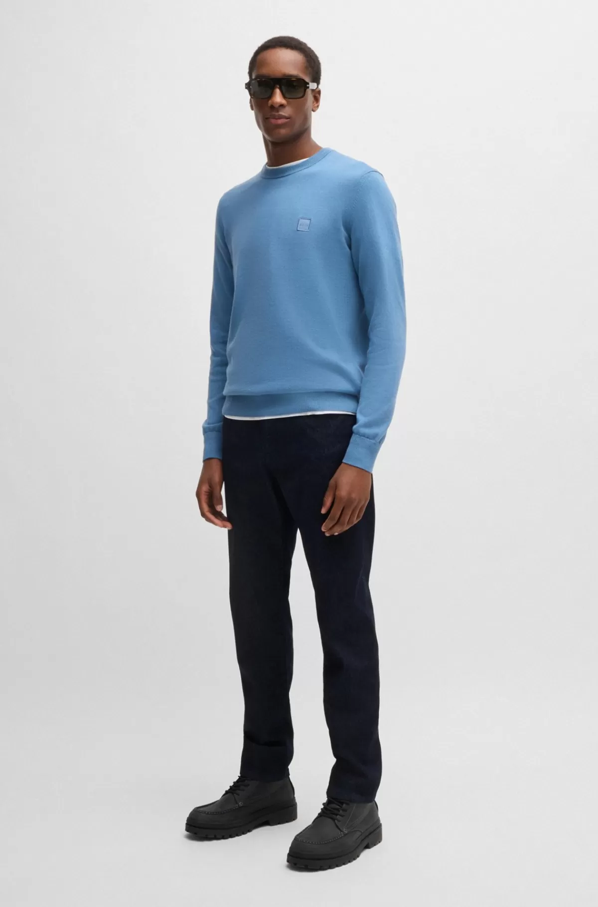 HUGO BOSS Maine Jeans I Regular Fit I En Dyb Indigofarvet Denim Med Behageligt Stræk Mørkeblå Online