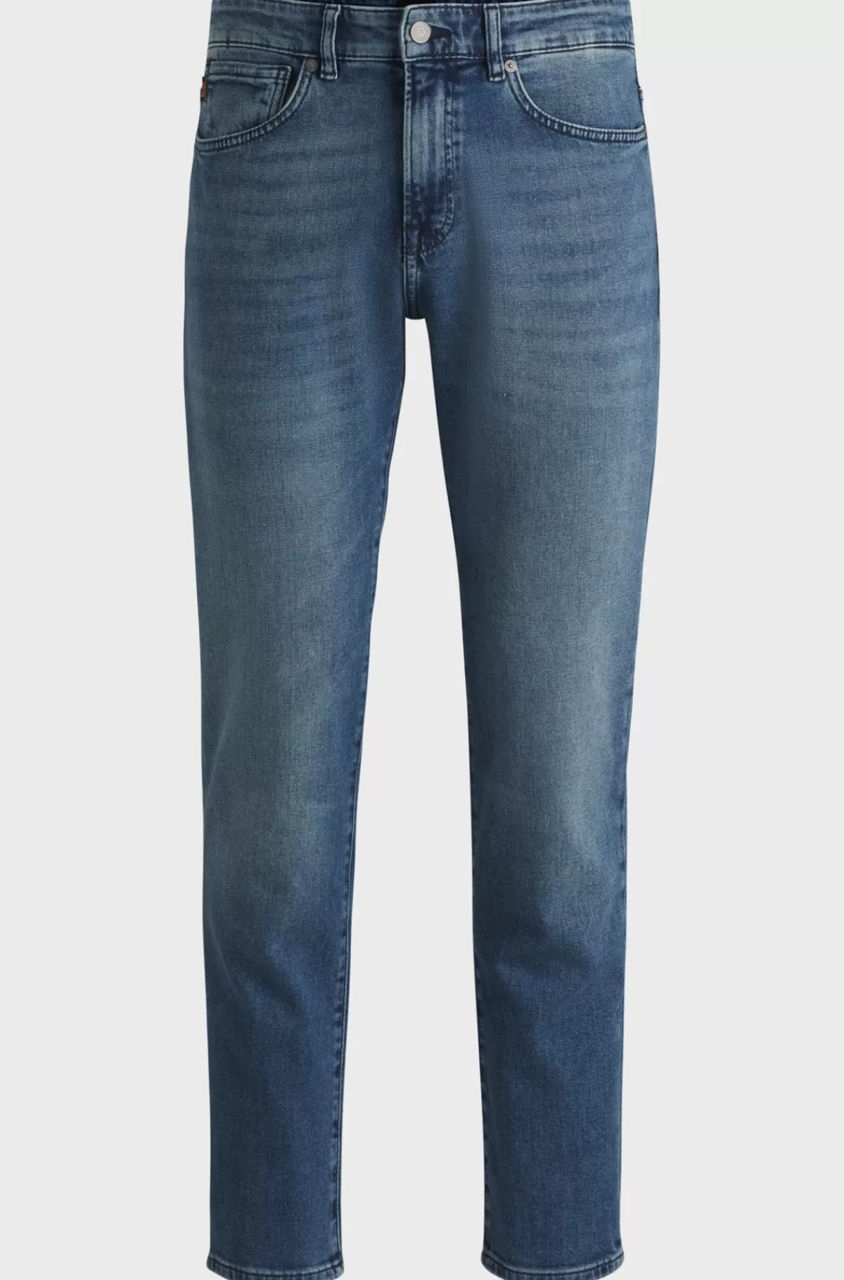HUGO BOSS Maine Jeans I Regular Fit I Mellem Denim Med Behageligt Stræk Blå Clearance