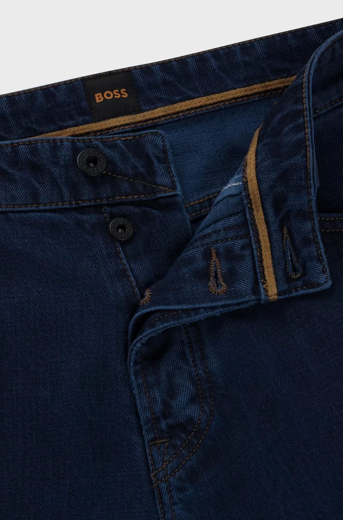 HUGO BOSS Maine Jeans Med Regular Fit I Denim Med Gradueret Indigofarvning Mørkeblå Store
