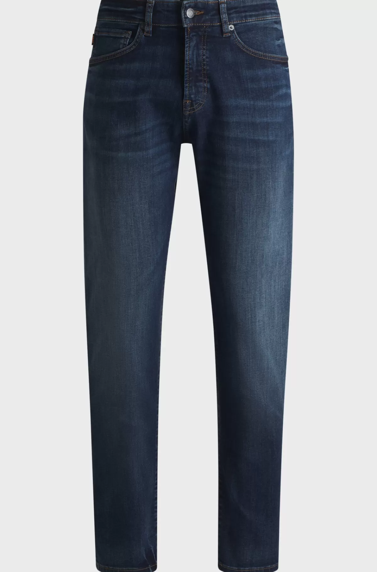 HUGO BOSS Maine Jeans Med Regular Fit I Mellemblåt Denim Med Stræk Mørkeblå Best Sale