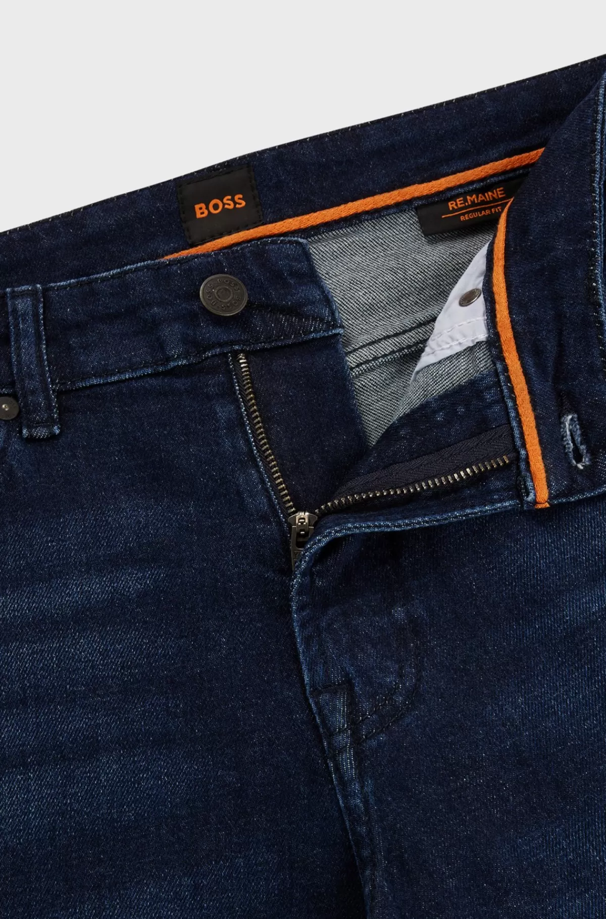 HUGO BOSS Maine Jeans Med Regular Fit I Denim Med Behageligt Stræk Mørkeblå Best