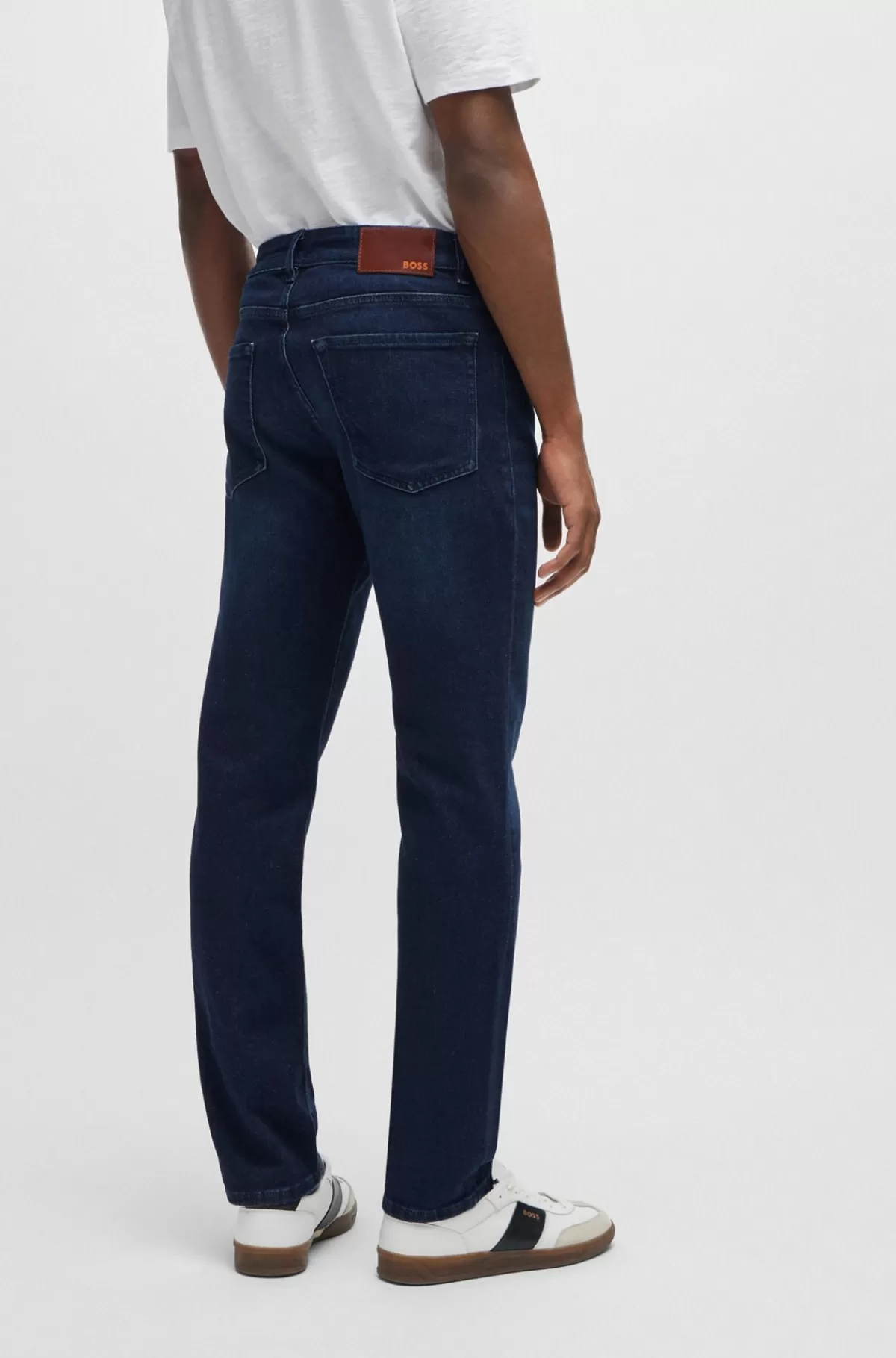HUGO BOSS Maine Jeans Med Regular Fit I Denim Med Behageligt Stræk Mørkeblå Best