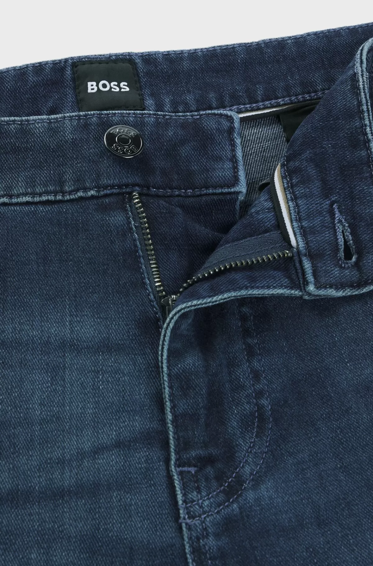 HUGO BOSS Maine Regular Fit Jeans I Denim Med Behageligt Stræk Blå Sale