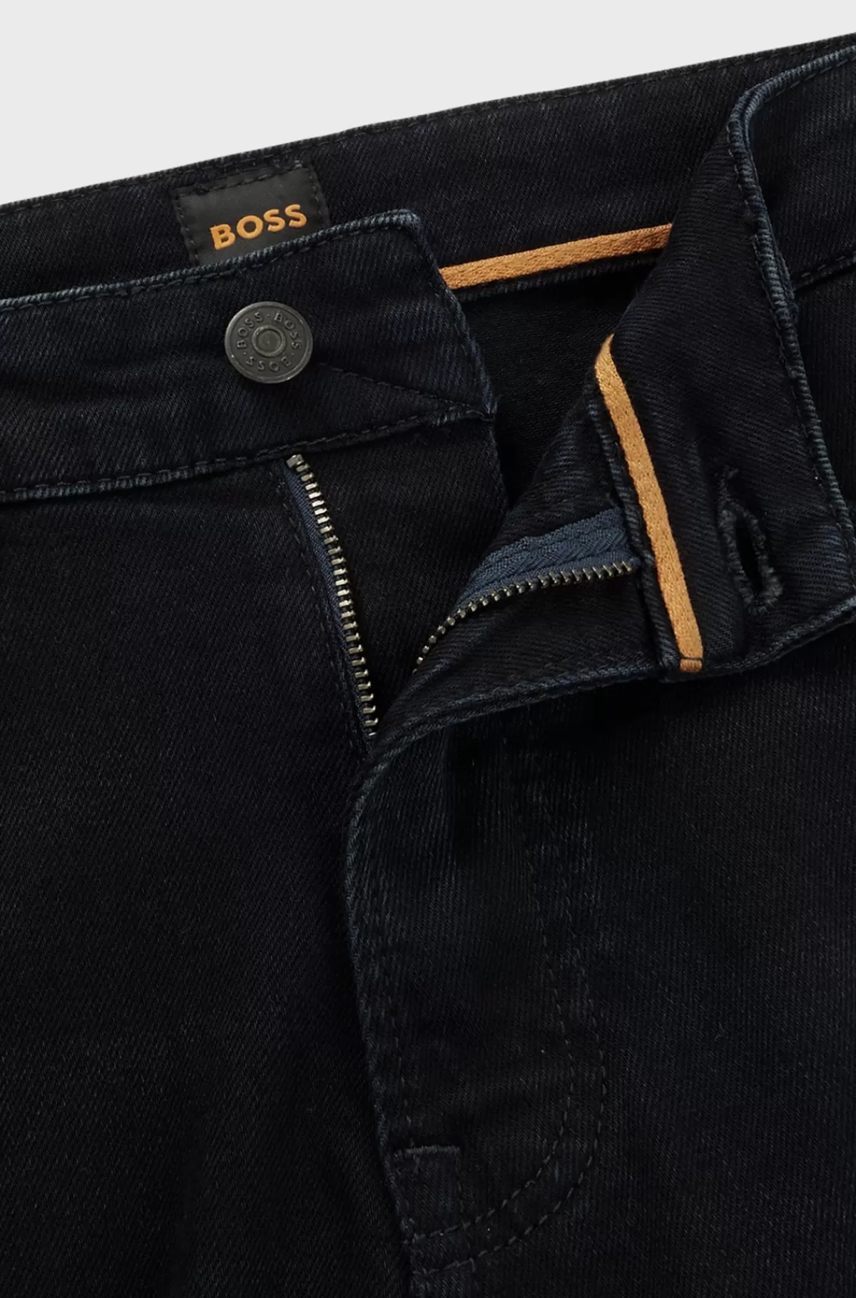 HUGO BOSS Maine Regular Fit Jeans I Blåsort Denim Med Behageligt Stræk Mørkeblå Clearance