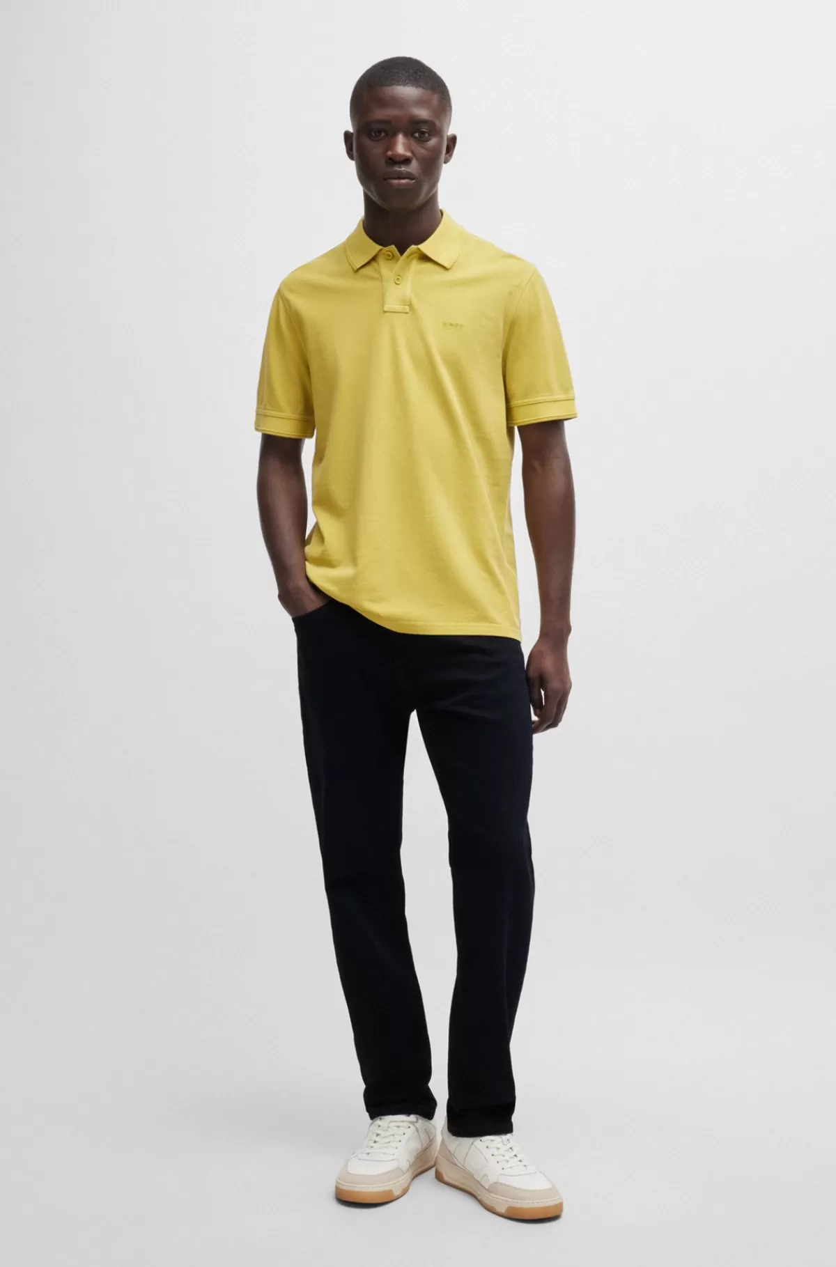 HUGO BOSS Maine Regular Fit Jeans I Blåsort Denim Med Behageligt Stræk Mørkeblå Clearance