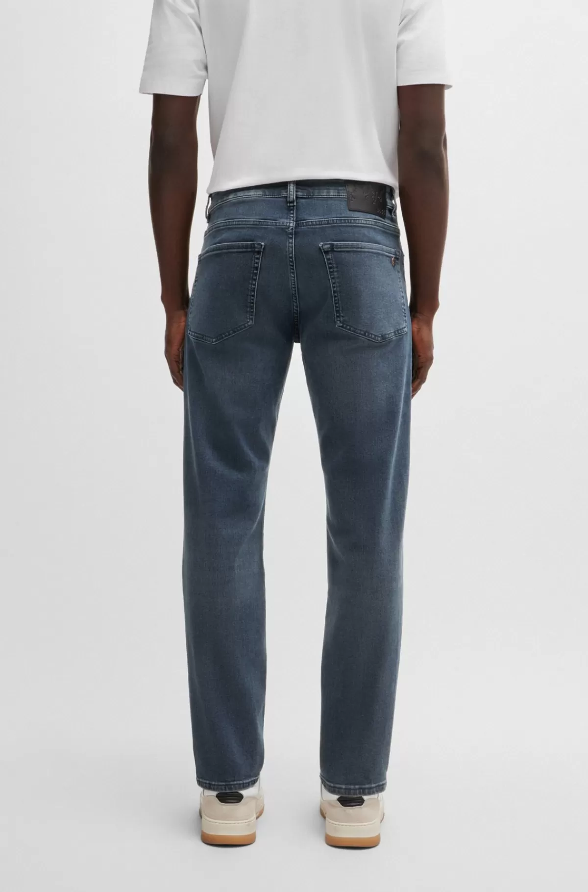 HUGO BOSS Maine Regular Fit Jeans I Ekstra Blød Og Smidig Blåsort Denim Mørkeblå Outlet
