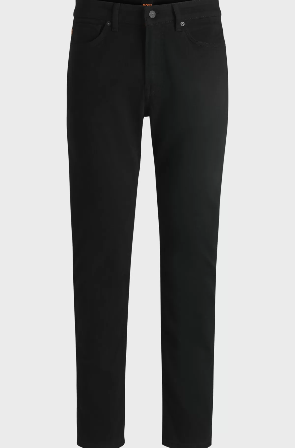 HUGO BOSS Maine Regular Fit Jeans I Farveægte Denim Med Behageligt Stræk Sort Sale