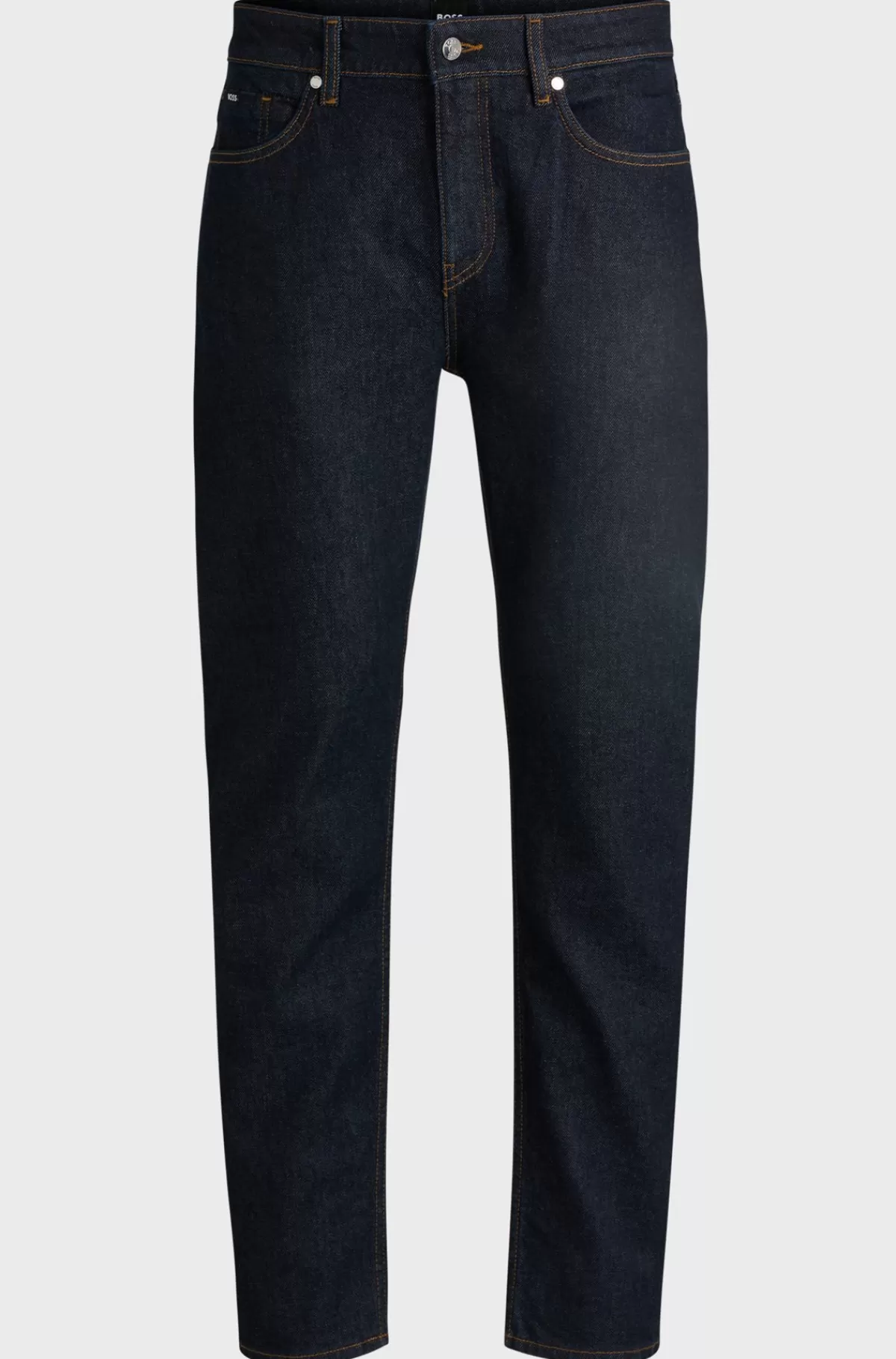 HUGO BOSS Maine Regular Fit Jeans I Denim Med Behageligt Stræk Mørkeblå Hot