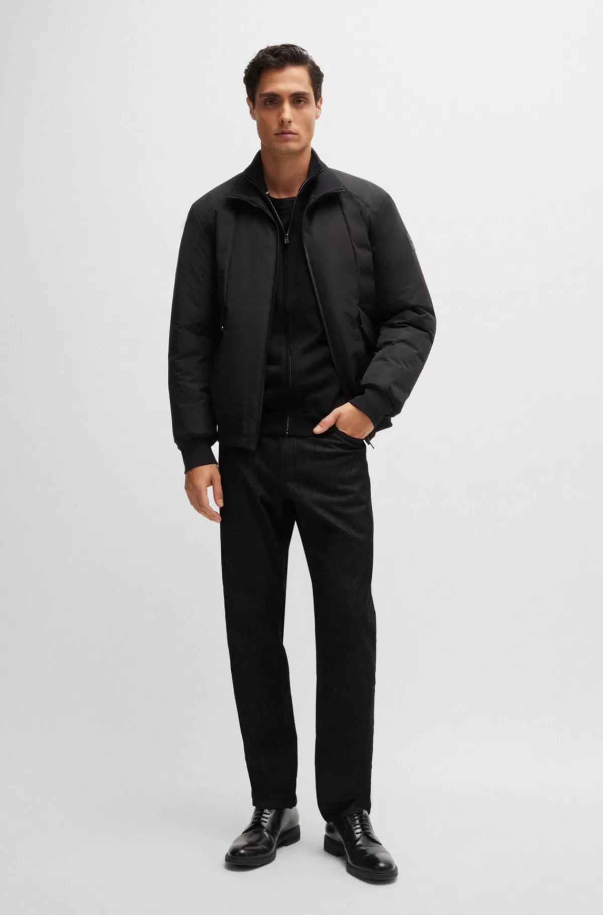 HUGO BOSS Maine Regular Fit Jeans I Denim Med Stræk Sort Outlet