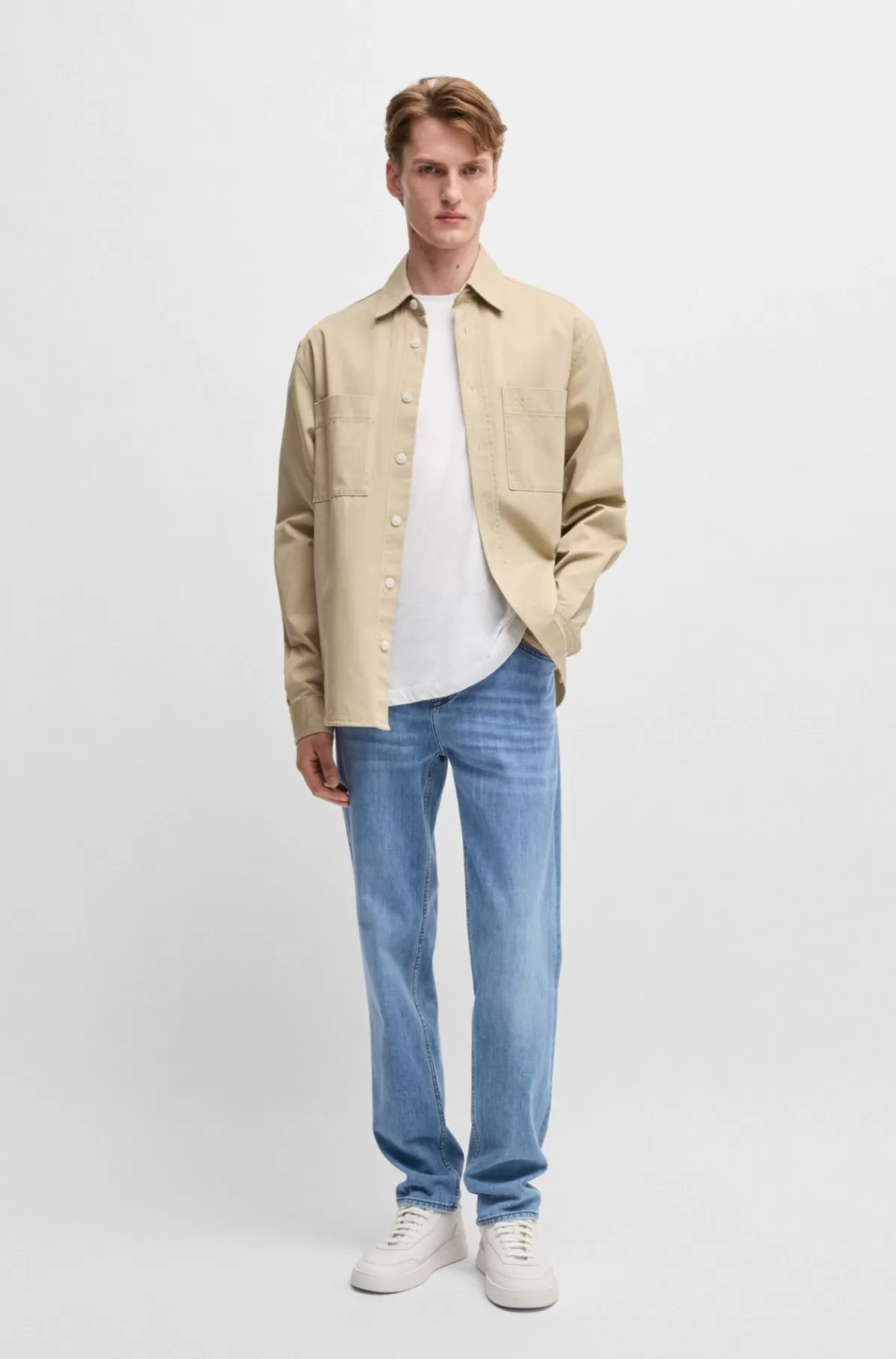 HUGO BOSS Maine-jeans Med Regular Fit I Ekstra Blød Blå Denim Lyseblå Shop