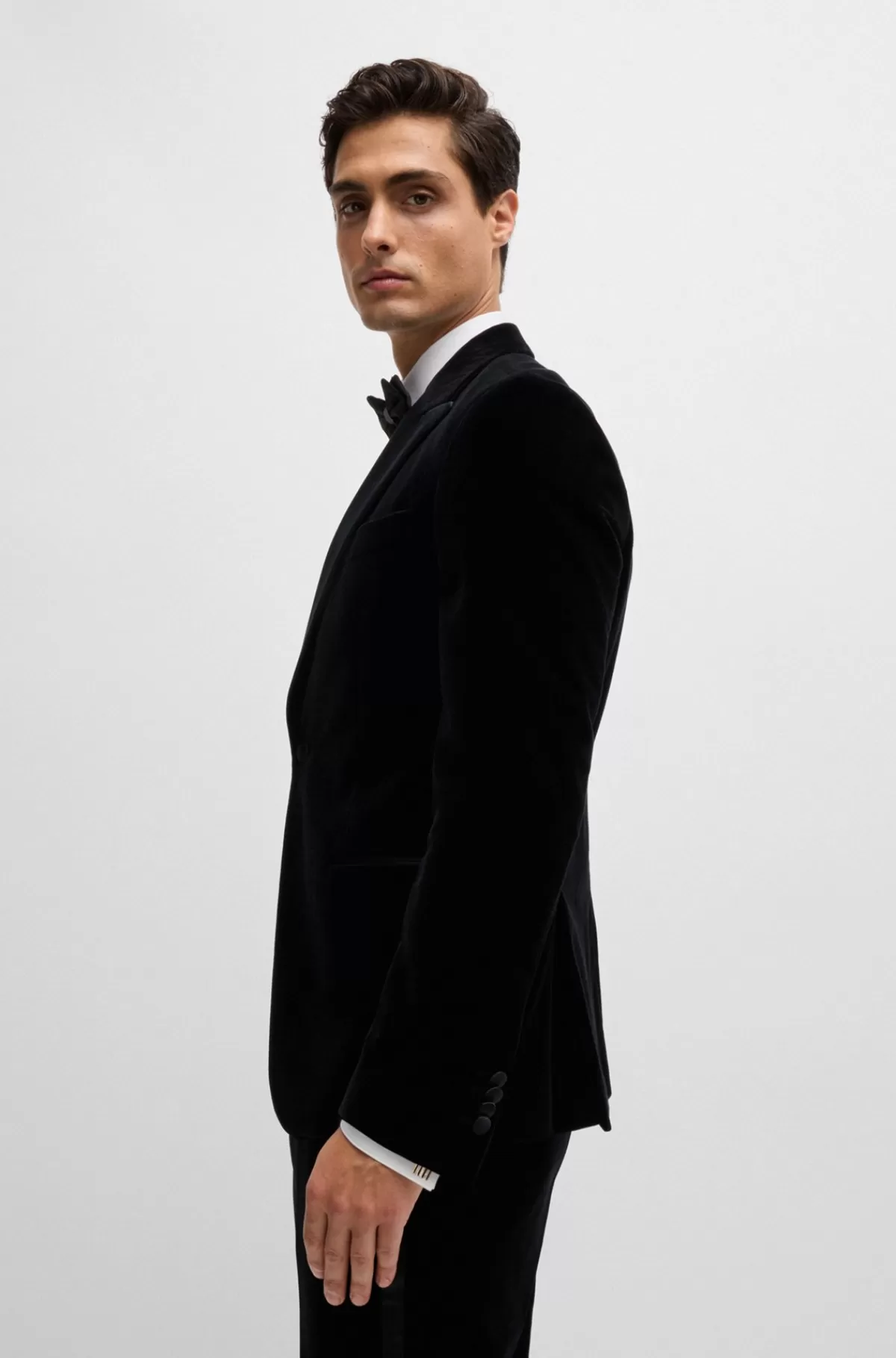 HUGO BOSS Manchetknapper I Messing Med Perlemorsindlæg Hvid Outlet