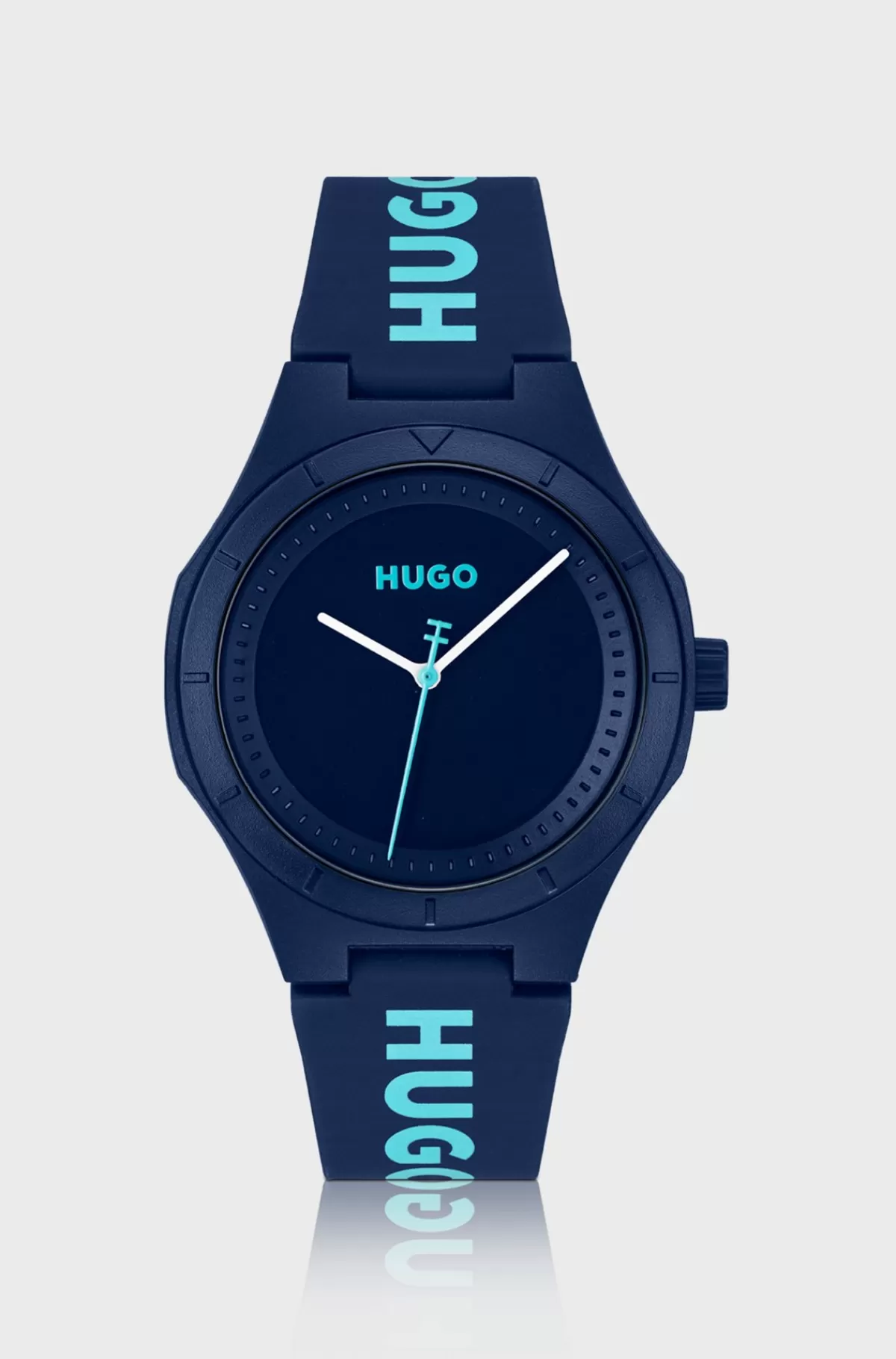 HUGO BOSS Matt Armbåndsur Med Brandet Silikonerem Blå Cheap