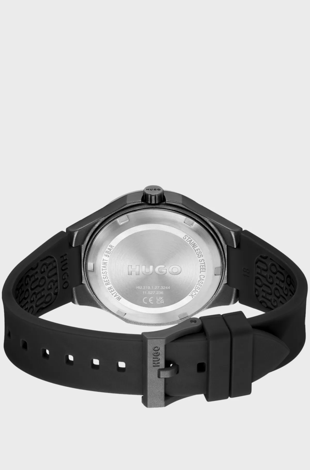 HUGO BOSS Mat Armbåndsur Med Brandet Silikonerem Sort New