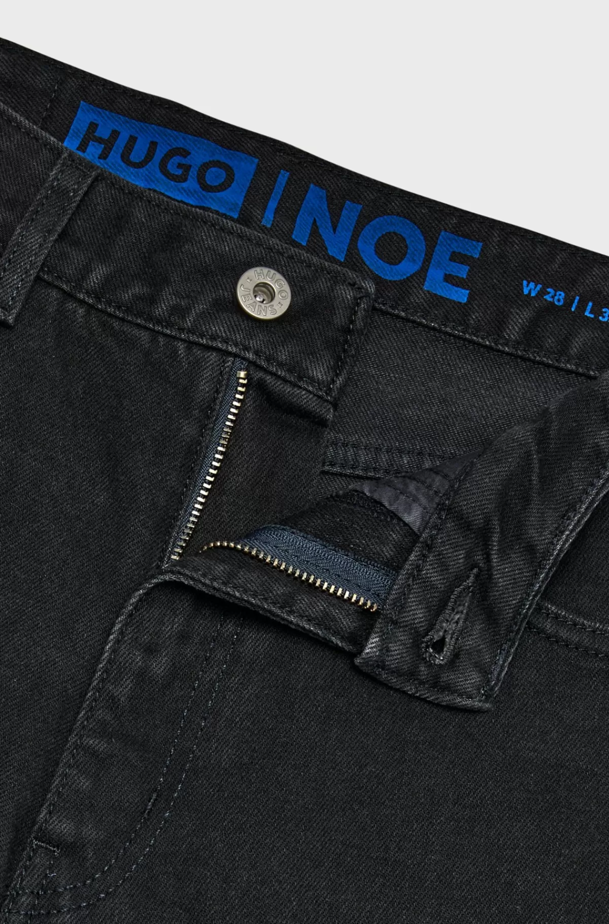HUGO BOSS Mom Jeans I Denim Med Forvasket Effekt Sort New