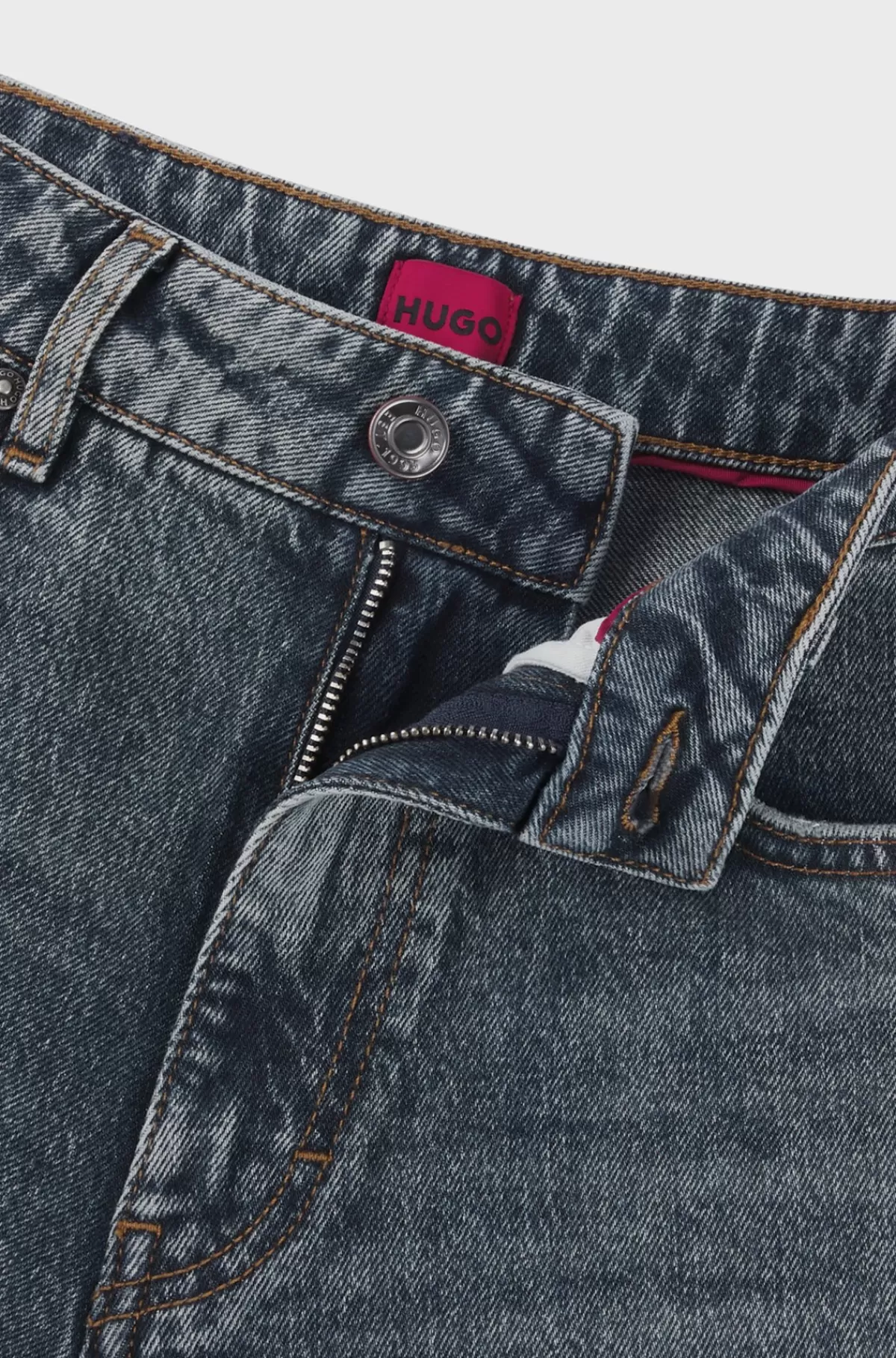 HUGO BOSS Mom Jeans Med Tapered Fit I Mørke Denim Med Stræk Blå Shop
