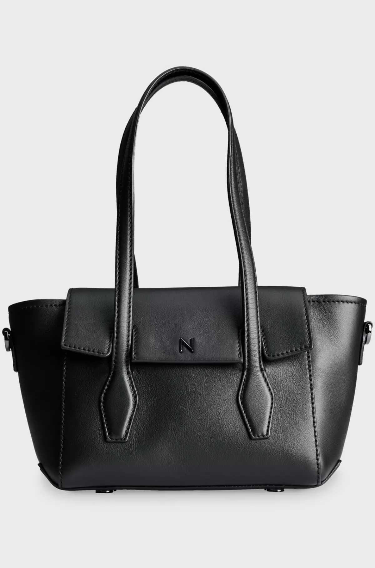 HUGO BOSS NAOMI X BOSS Tote Bag I Læder Med Brandede Detaljer Sort Best Sale
