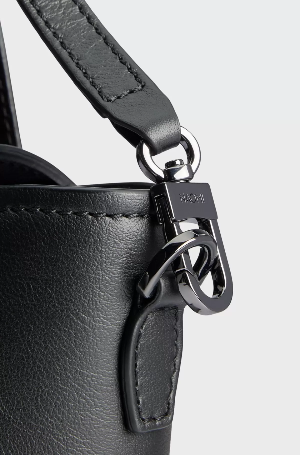 HUGO BOSS NAOMI X BOSS Tote Bag I Læder Med Brandede Detaljer Sort Best Sale