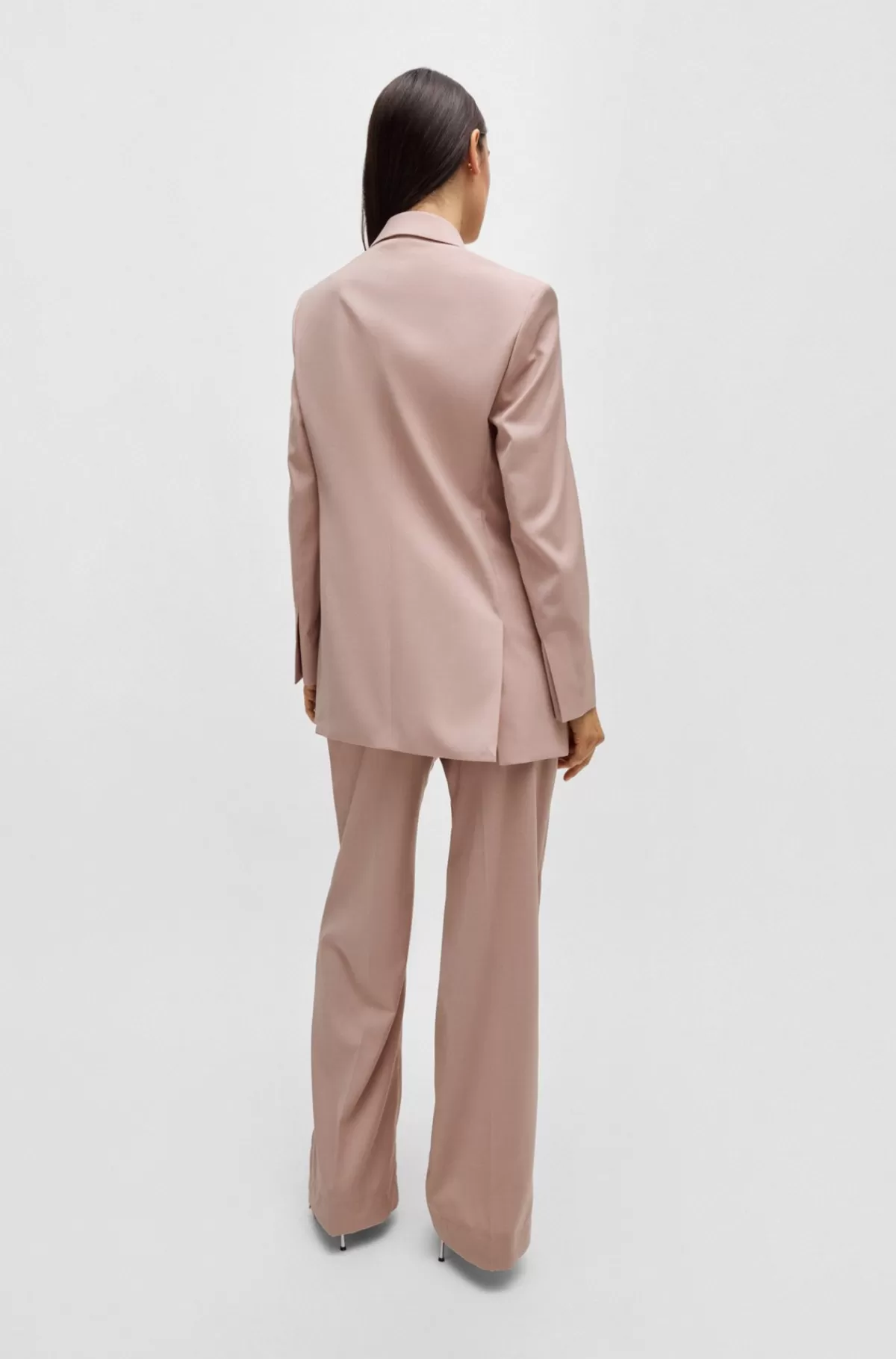HUGO BOSS NAOMI X BOSS-blazer Med Relaxed Fit I Uld Med Naturligt Stræk Lys pink Discount