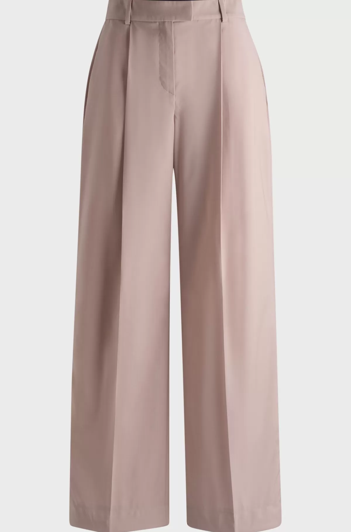 HUGO BOSS NAOMI X BOSS-bukser Med Regular Fit I Uld Med Naturligt Stræk Lys pink Store