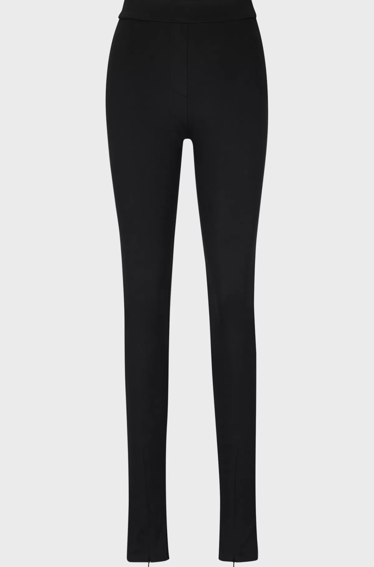 HUGO BOSS NAOMI X BOSS-leggings I Jersey Med Stræk Og Lynlås I Benene Sort Cheap