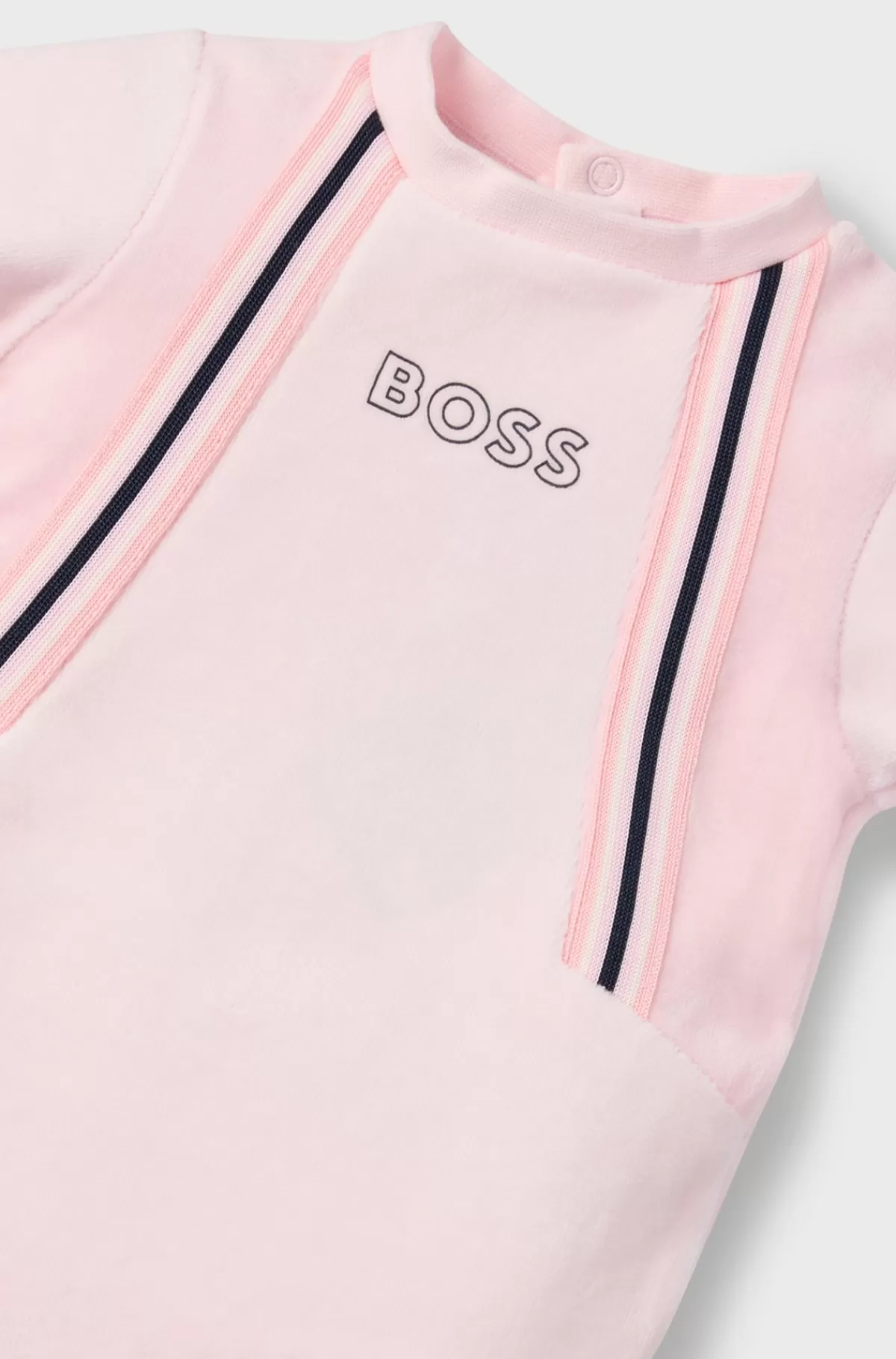 HUGO BOSS Natdragt Til Babyer I Bomuldsblanding Med Logoprint Lys pink Flash Sale