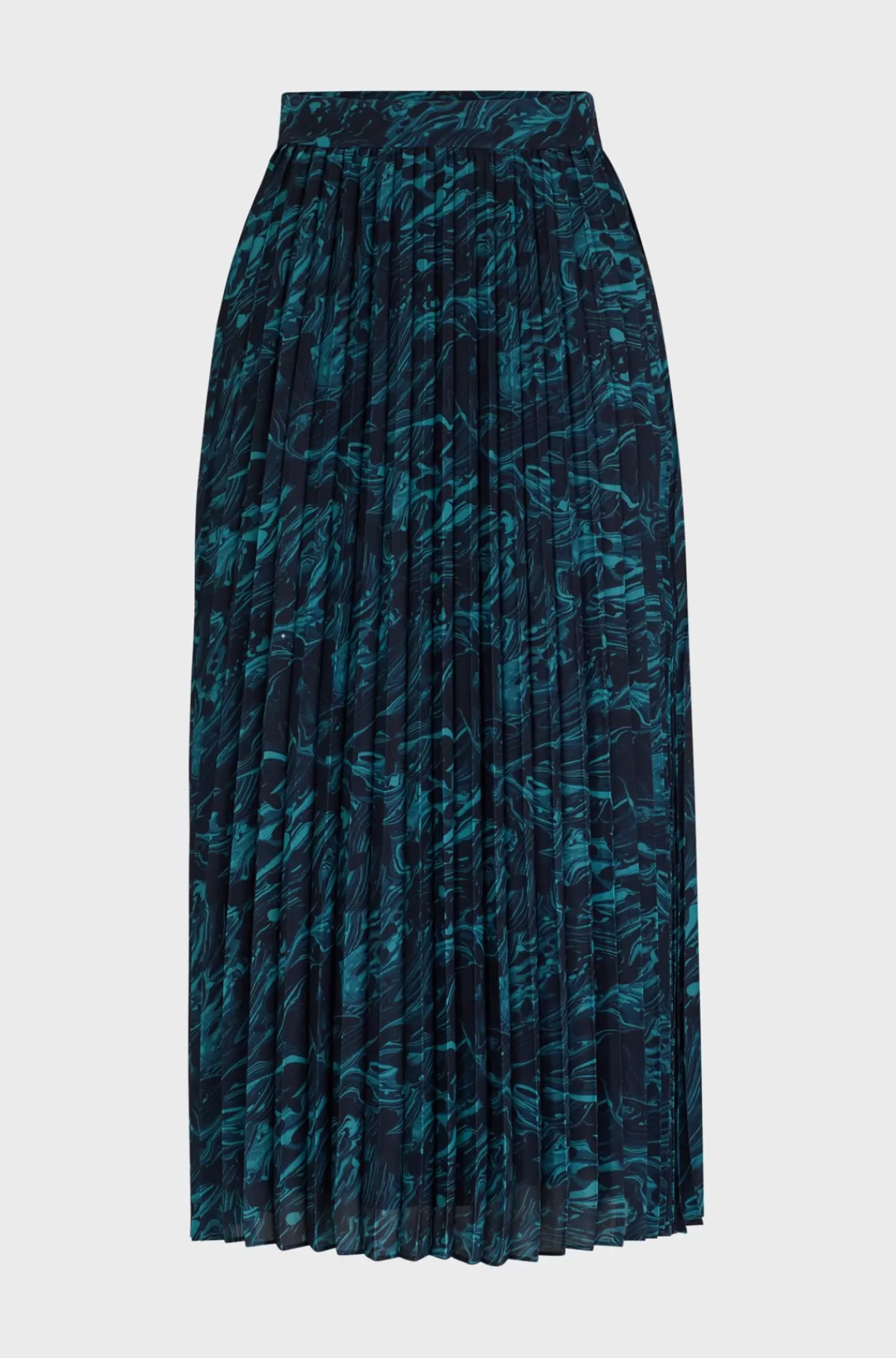 HUGO BOSS Nederdel I A-form Med Regular Fit Og Sæsonens Print Blå mønstret Sale