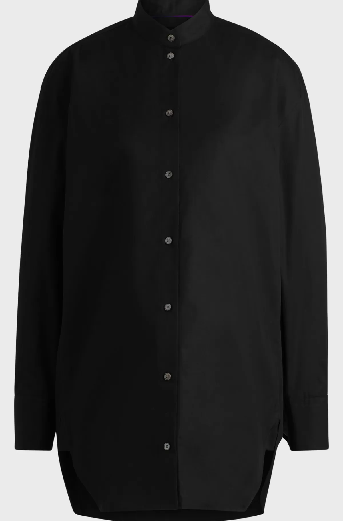 HUGO BOSS Oversize Fit Naomi X BOSS-skjorte I Bomuld Sort Discount