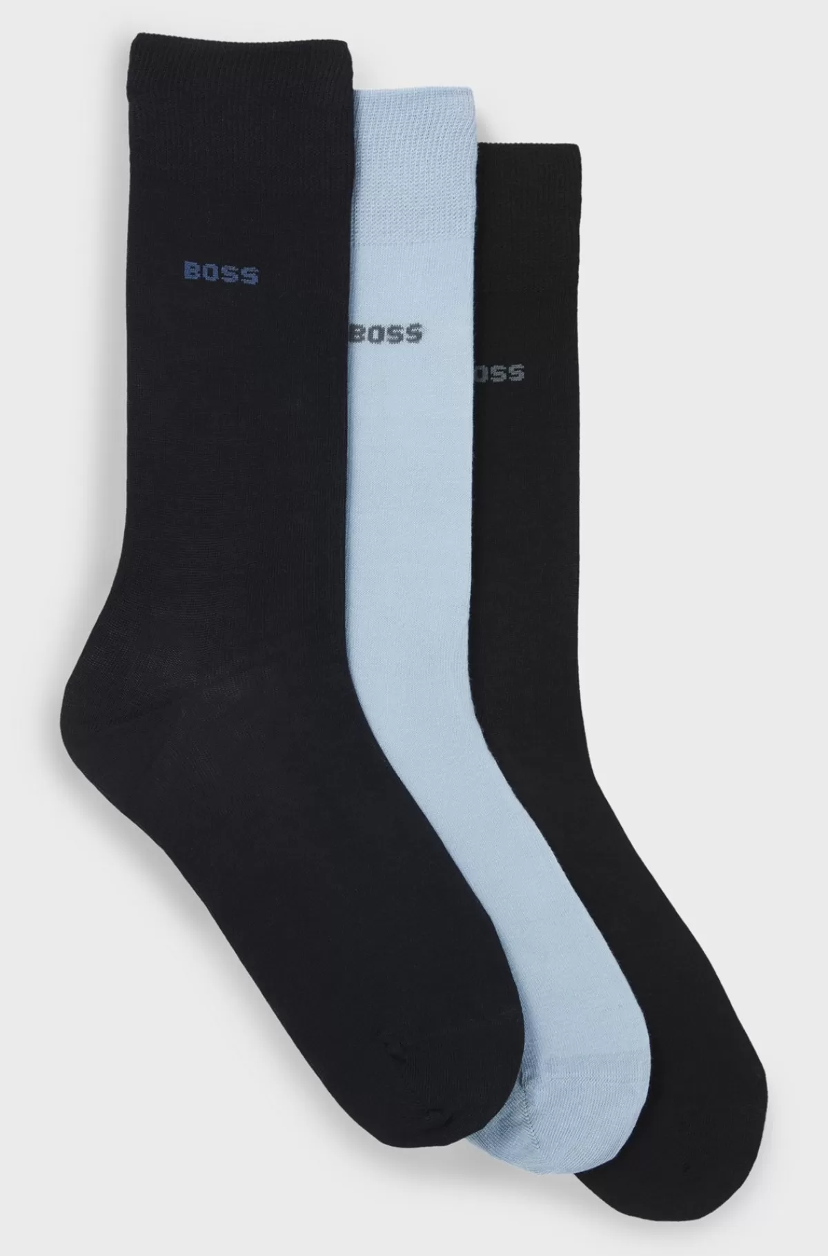 HUGO BOSS Pakke Med 3 Strømper I Almindelig Længde Og Lavet Af Bomuldsblanding Sort/blå Fashion