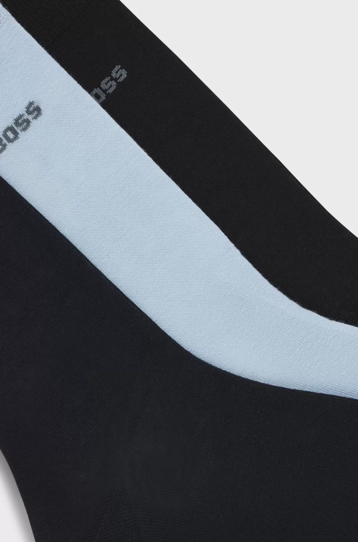 HUGO BOSS Pakke Med 3 Strømper I Almindelig Længde Og Lavet Af Bomuldsblanding Sort/blå Fashion