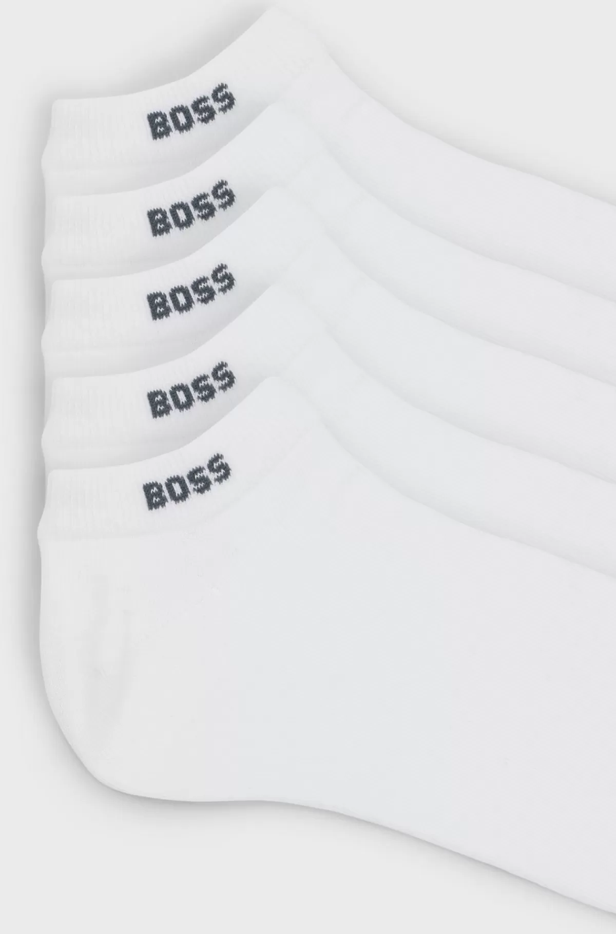 HUGO BOSS Pakke Med Fem Par Ankelstrømper I Bomuldsblanding Og Med Mærke Hvid Fashion