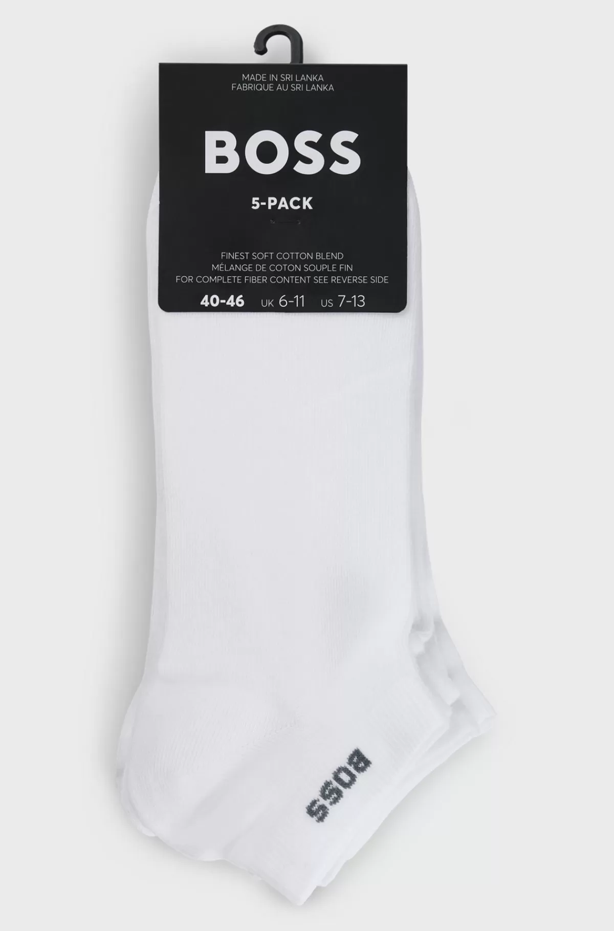 HUGO BOSS Pakke Med Fem Par Ankelstrømper I Bomuldsblanding Og Med Mærke Hvid Fashion