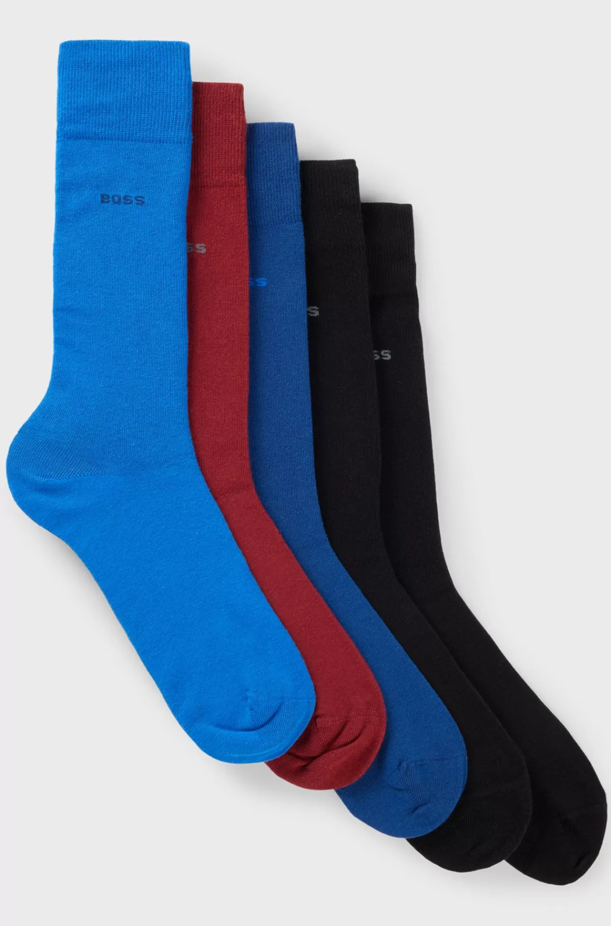 HUGO BOSS Pakke Med Fem Par Sokker I Almindelig Længde I Bomuldsblanding Mønstret Flash Sale