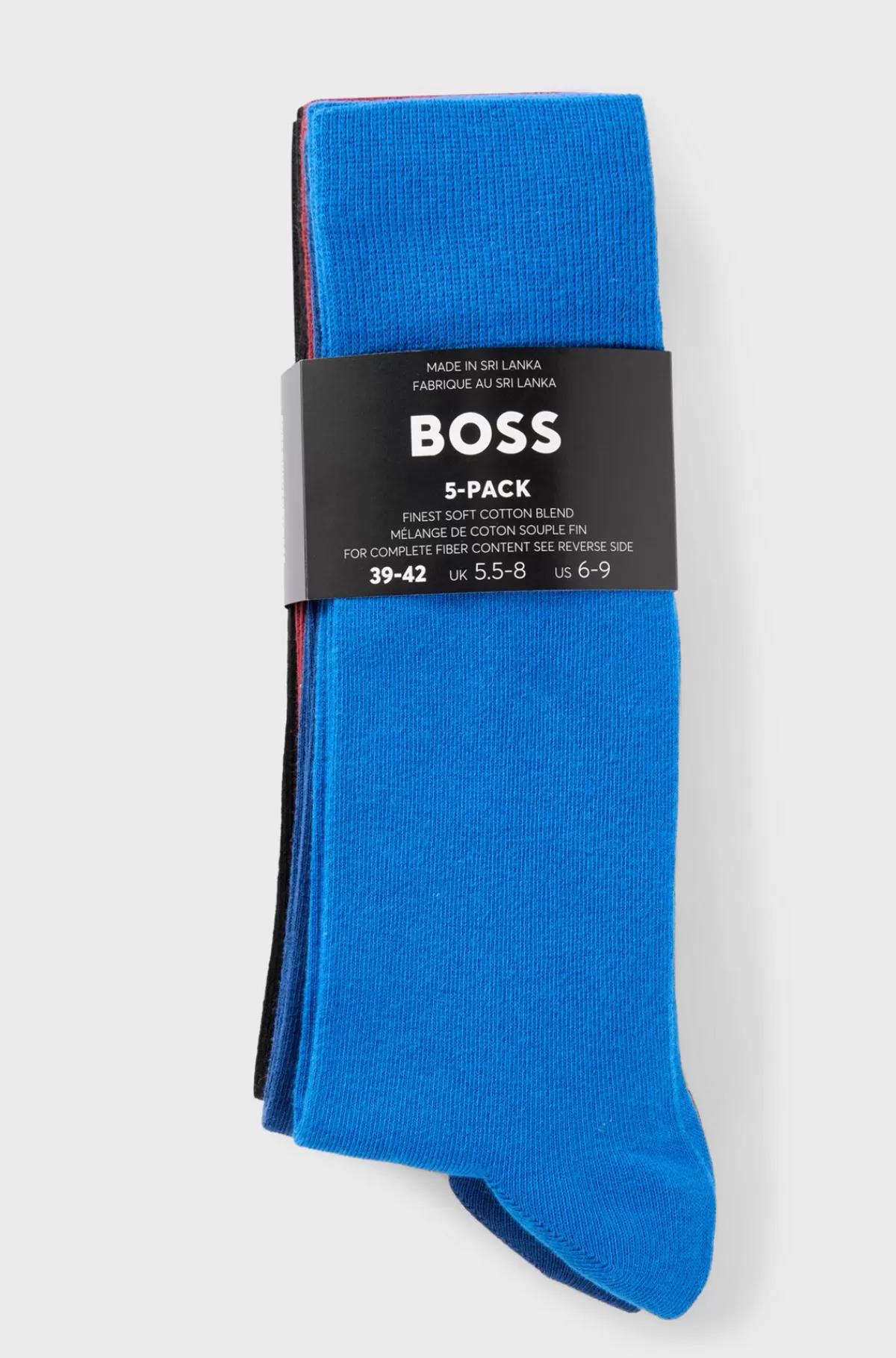 HUGO BOSS Pakke Med Fem Par Sokker I Almindelig Længde I Bomuldsblanding Mønstret Flash Sale