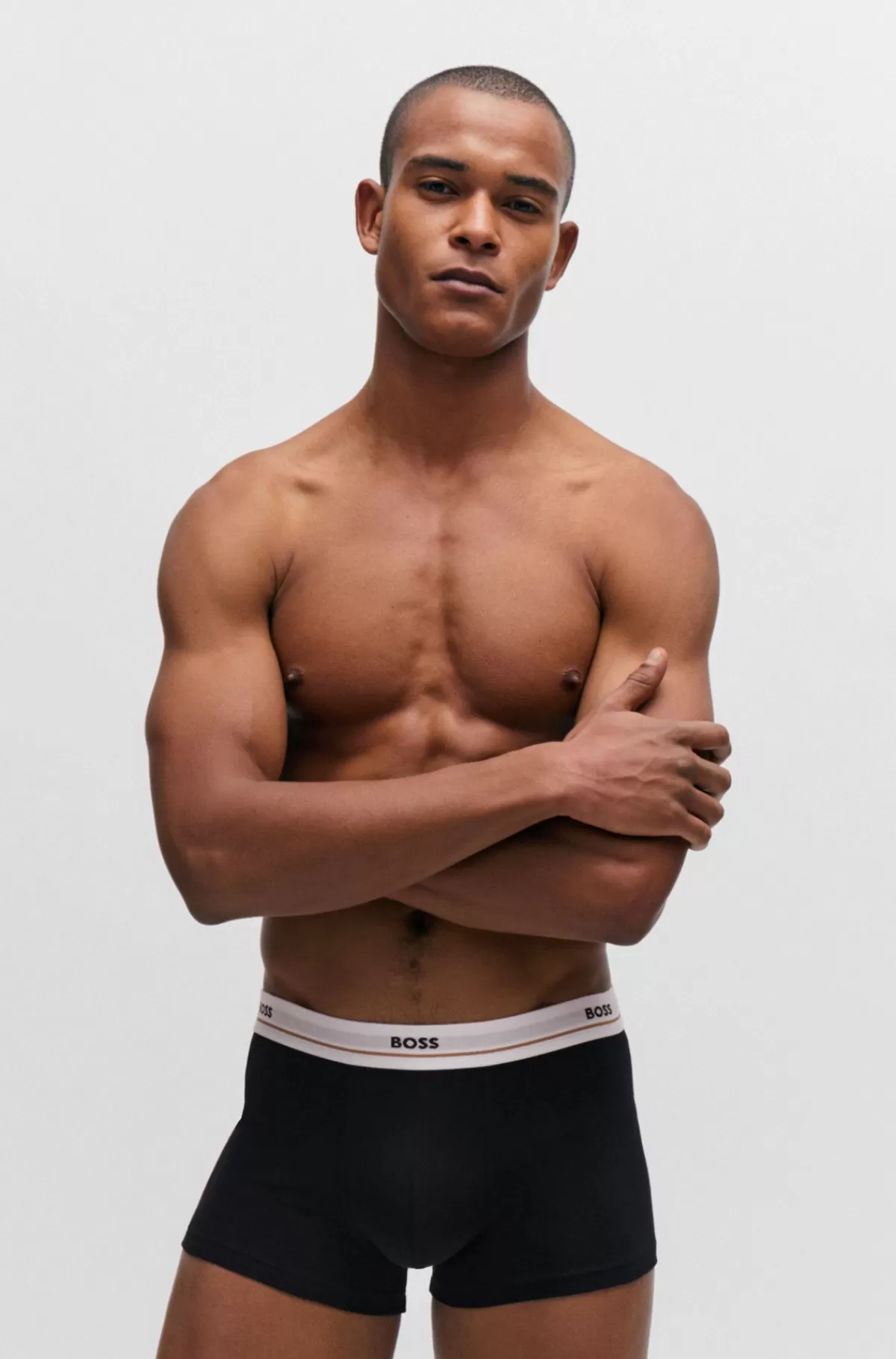 HUGO BOSS Pakke Med Fem Par Underbukser I Bomuld Med Stræk Med Logolinning Sort Discount