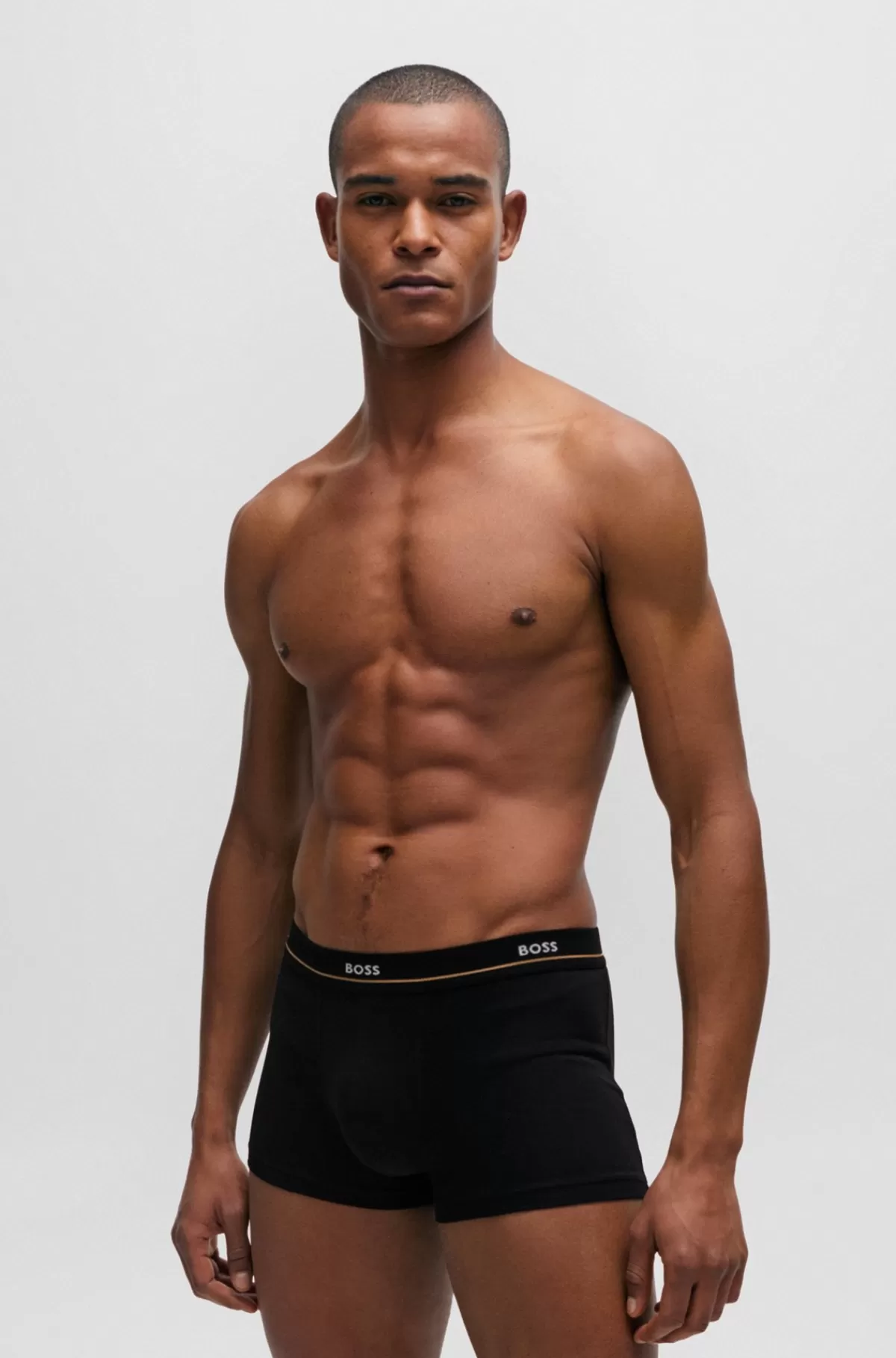 HUGO BOSS Pakke Med Fem Par Underbukser I Bomuld Med Stræk Med Logolinning Sort Discount