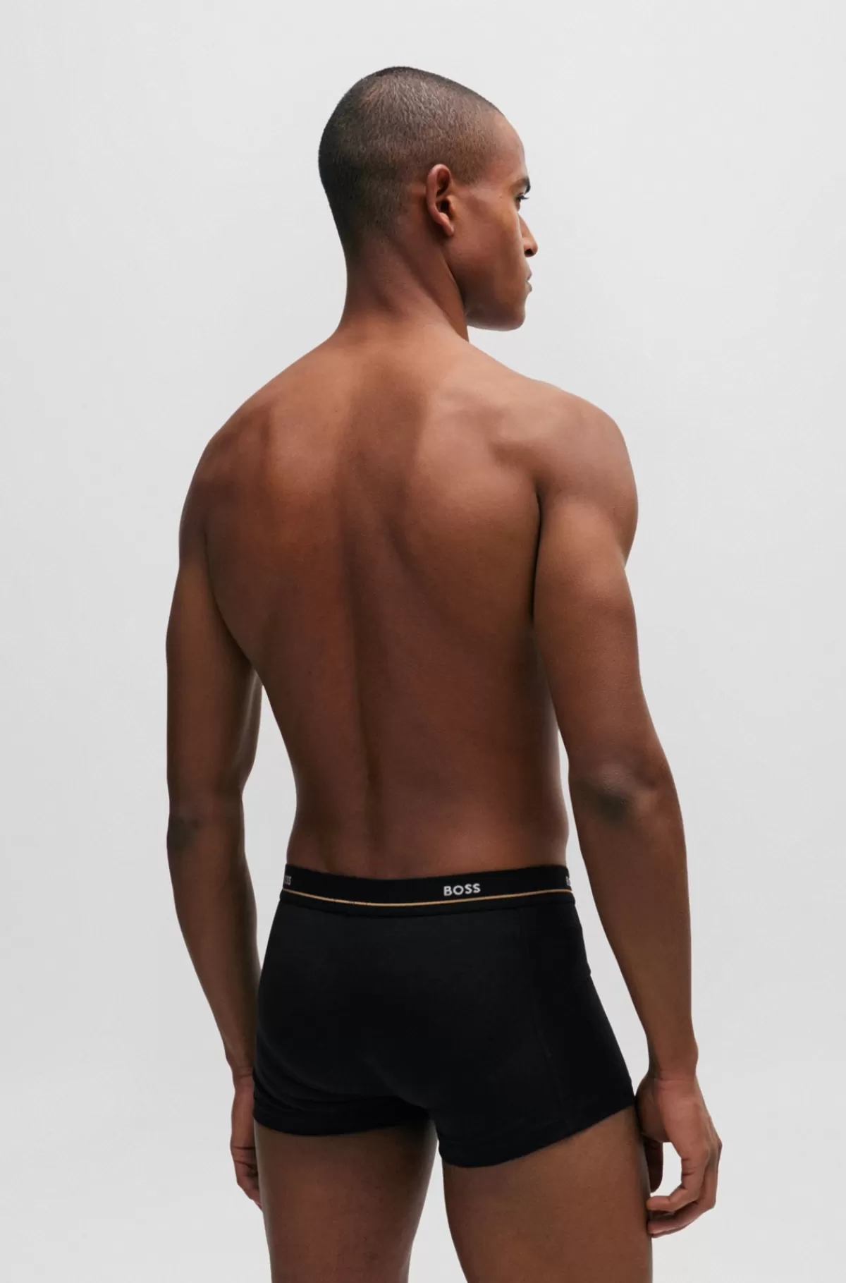 HUGO BOSS Pakke Med Fem Par Underbukser I Bomuld Med Stræk Med Logolinning Sort Discount