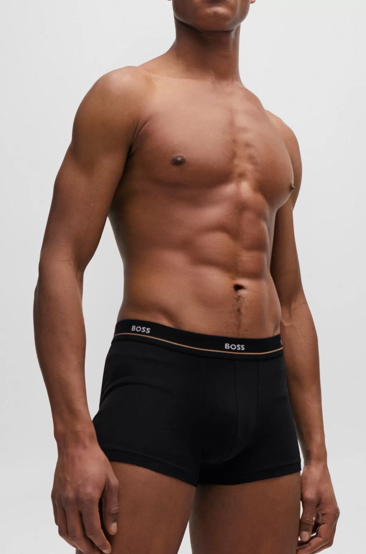 HUGO BOSS Pakke Med Fem Par Underbukser I Bomuld Med Stræk Med Logolinning Sort Discount