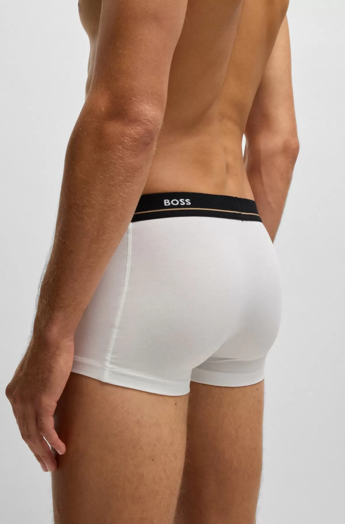 HUGO BOSS Pakke Med Fem Par Underbukser I Bomuld Med Stræk Med Logolinning Sort/hvid/blå Cheap