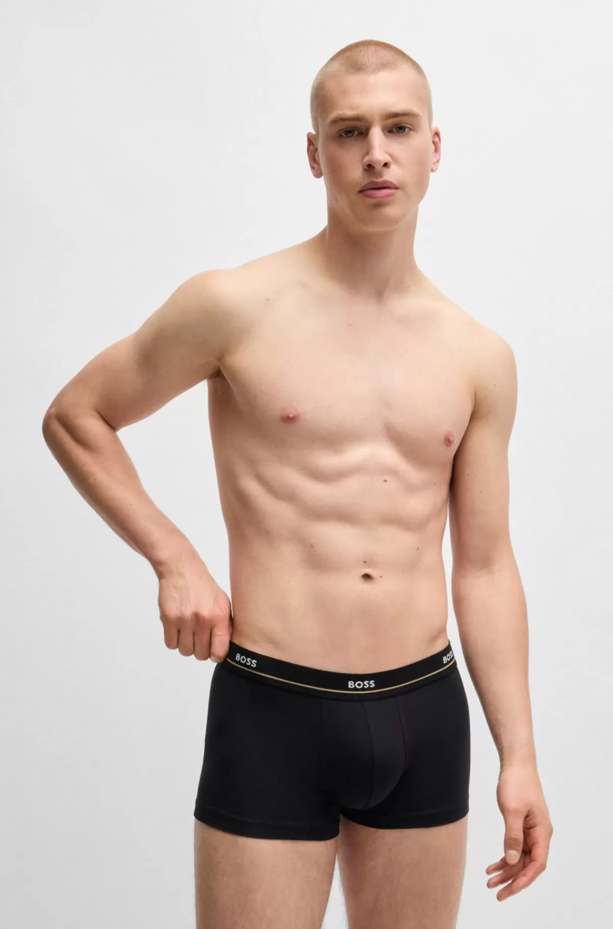 HUGO BOSS Pakke Med Fem Par Underbukser I Bomuld Med Stræk Og Logolinning Blå / Rød / Sort Shop