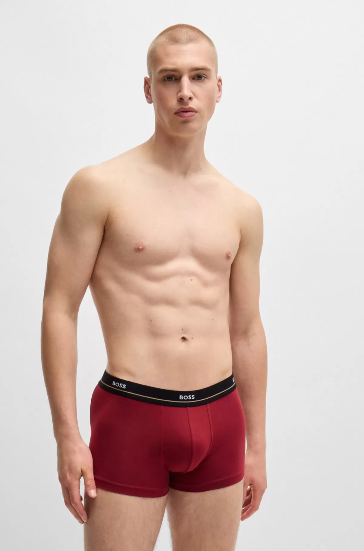 HUGO BOSS Pakke Med Fem Par Underbukser I Bomuld Med Stræk Og Logolinning Blå / Rød / Sort Shop
