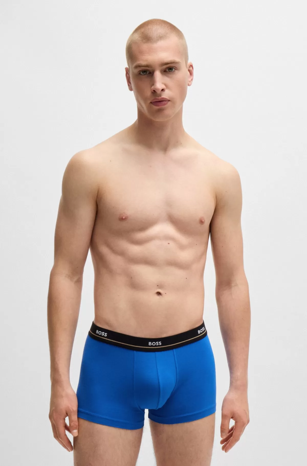 HUGO BOSS Pakke Med Fem Par Underbukser I Bomuld Med Stræk Og Logolinning Blå / Rød / Sort Shop