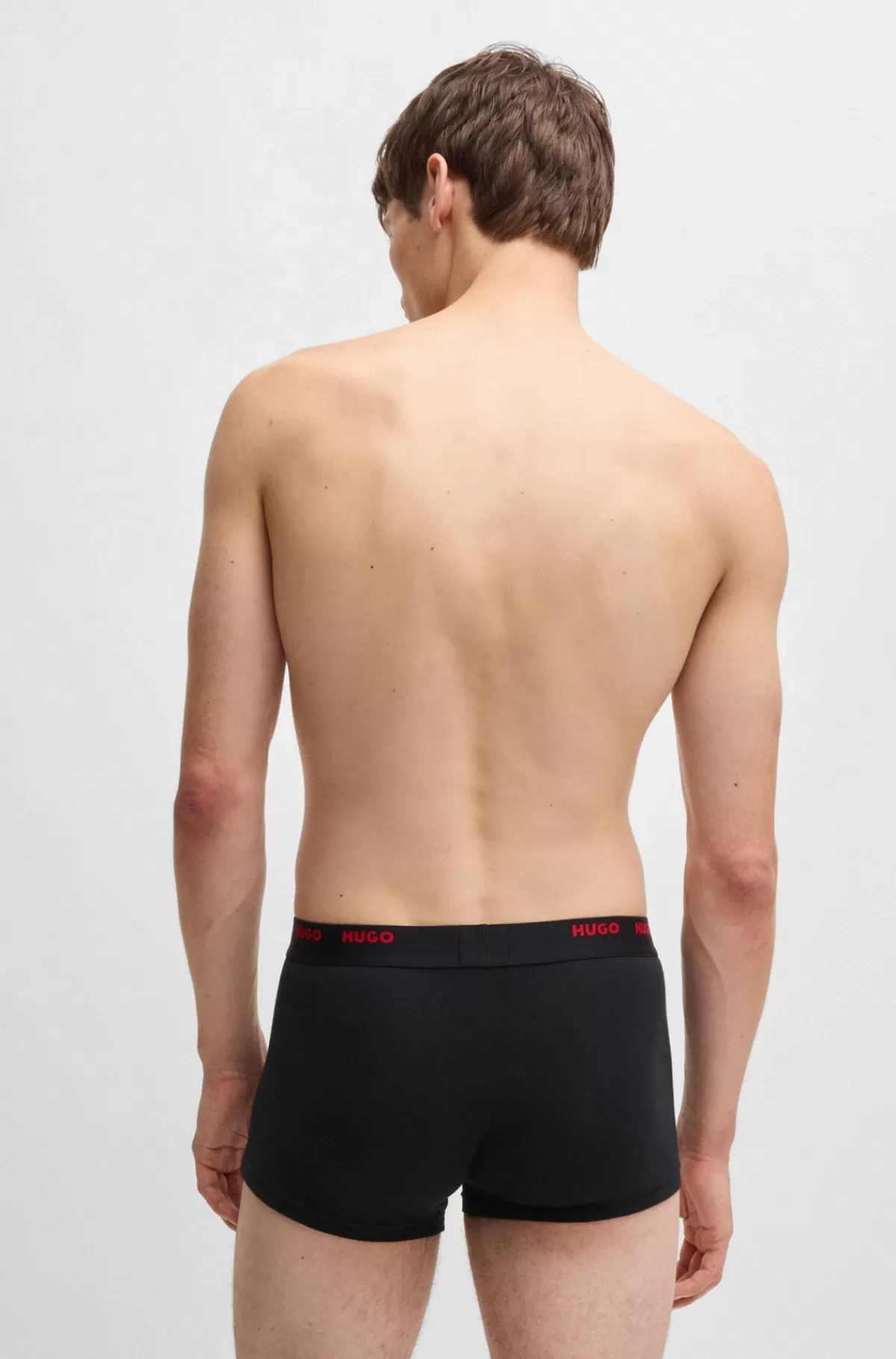 HUGO BOSS Pakke Med Fem Par Underbukser I Bomuld Med Stræk Og Logolinning Rød / Blå / Sort Shop