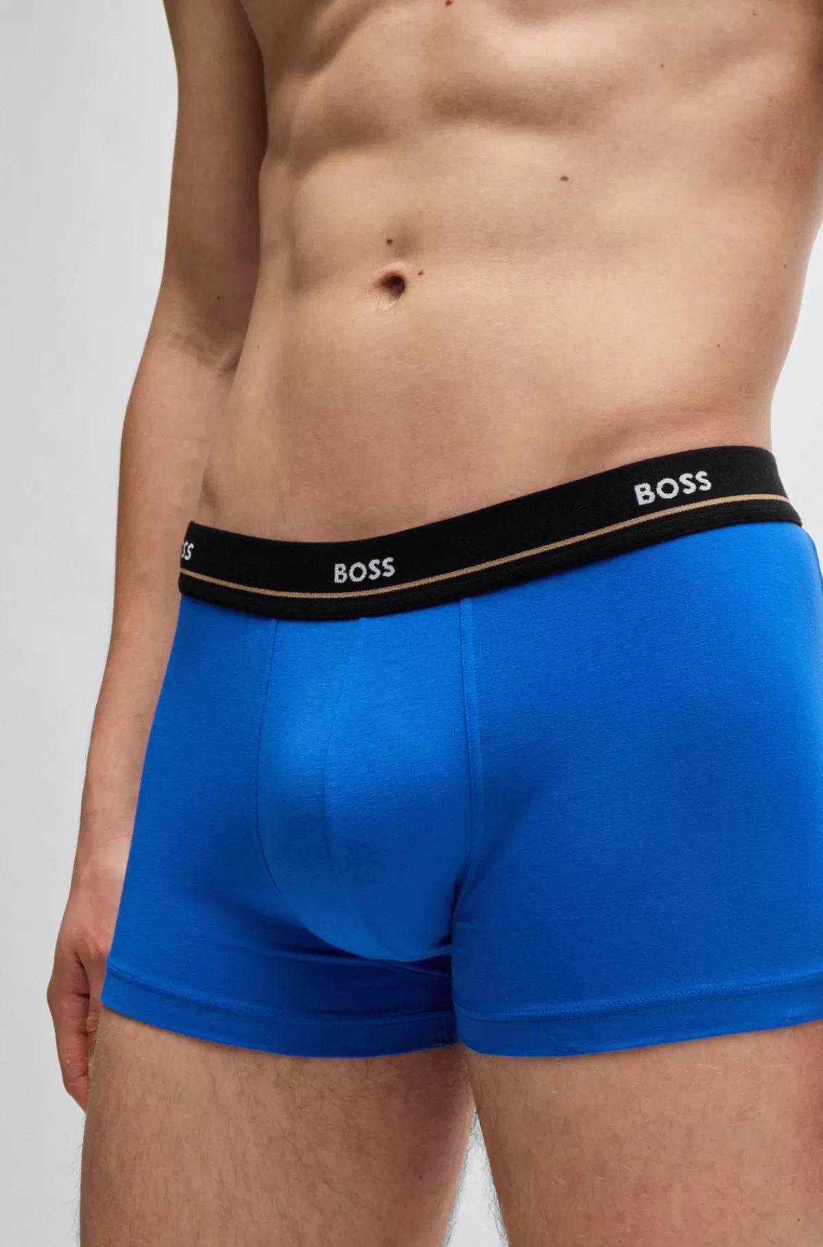 HUGO BOSS Pakke Med Fem Par Underbukser I Bomuld Med Stræk Og Logolinning Blå / Rød / Sort Shop