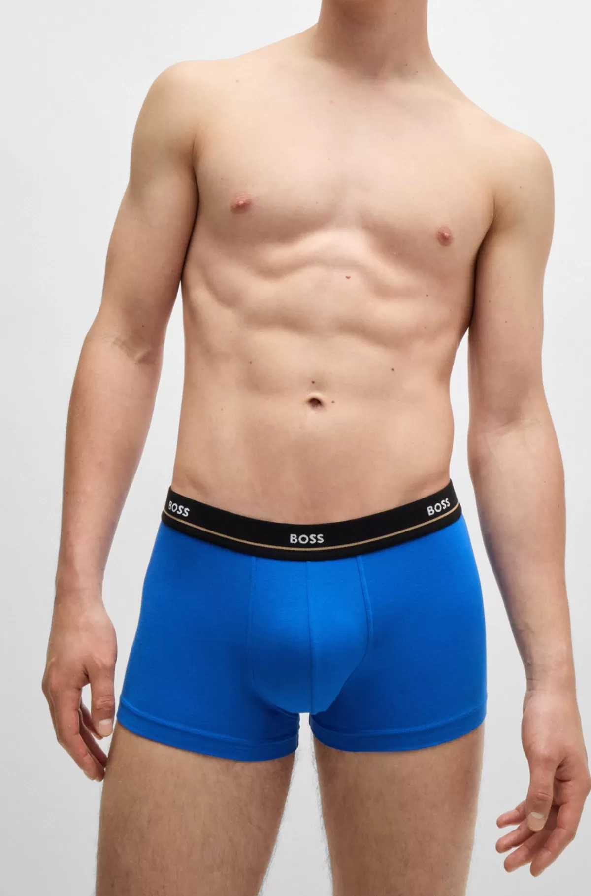 HUGO BOSS Pakke Med Fem Par Underbukser I Bomuld Med Stræk Og Logolinning Blå / Rød / Sort Shop