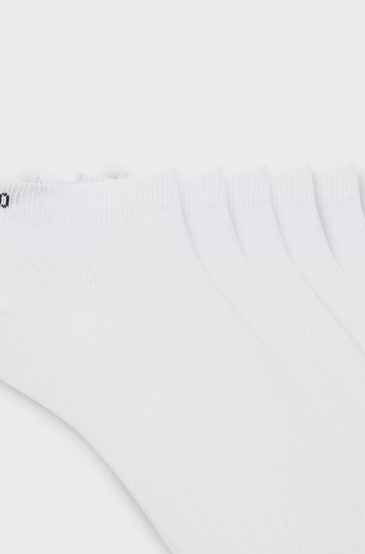 HUGO BOSS Pakke Med Seks Par Ankelsokker I En Bomuldsblanding Med Logoer Hvid Shop