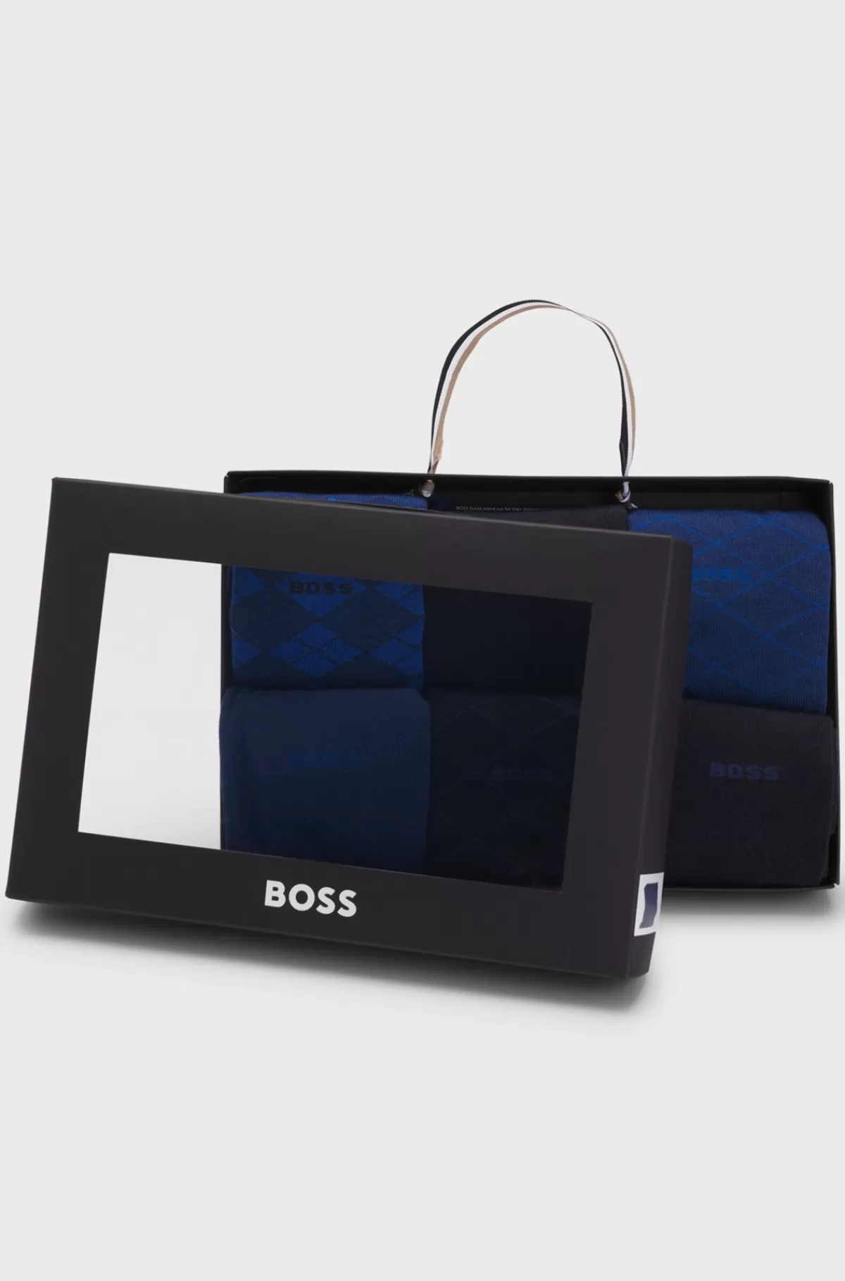 HUGO BOSS Pakke Med Seks Par Strømper I Almindelig Længde I En Bomuldsblanding Blå Sale